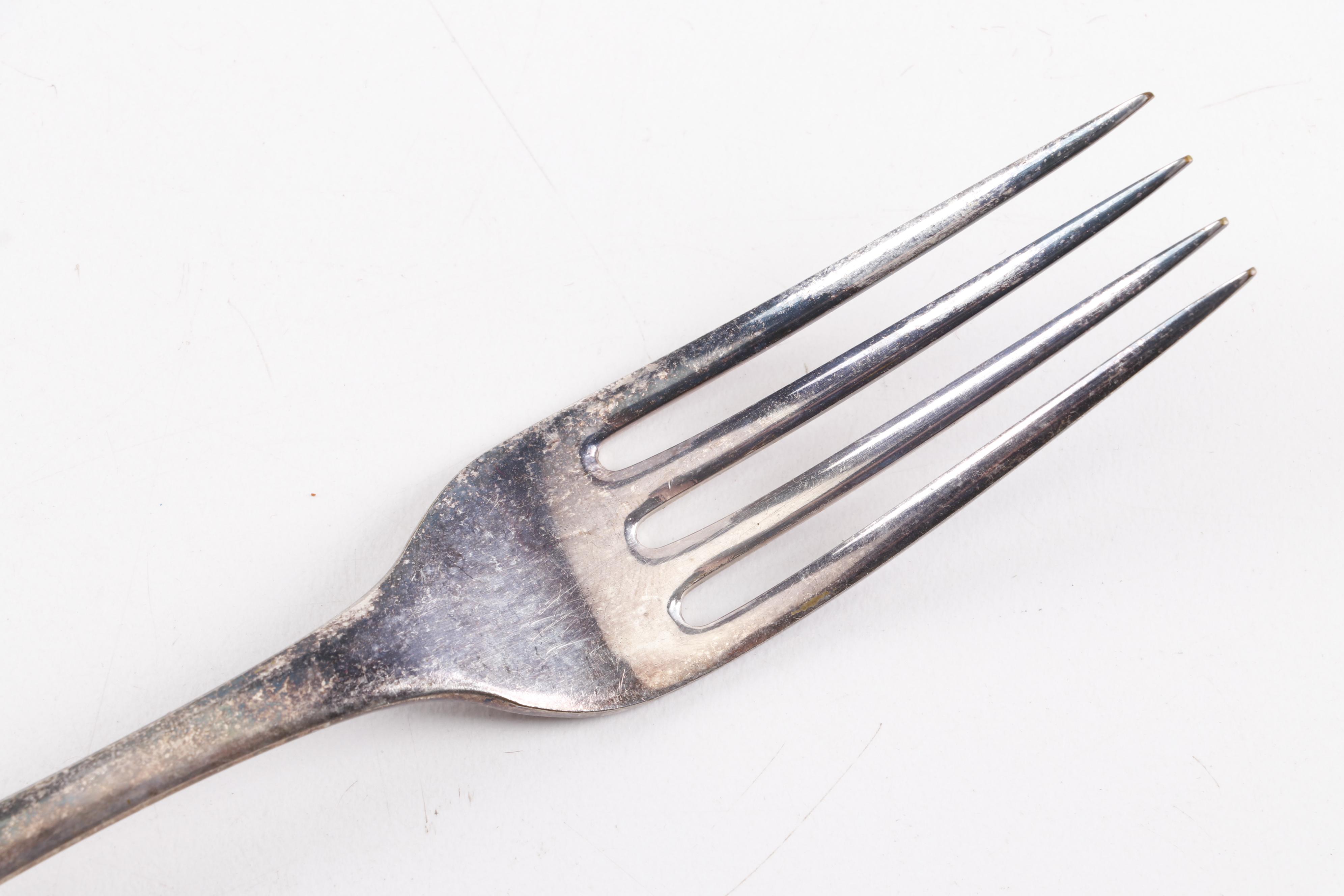 W. J. Belcher & Co. English Silver Plated Forks and Knives, Late 19th Century