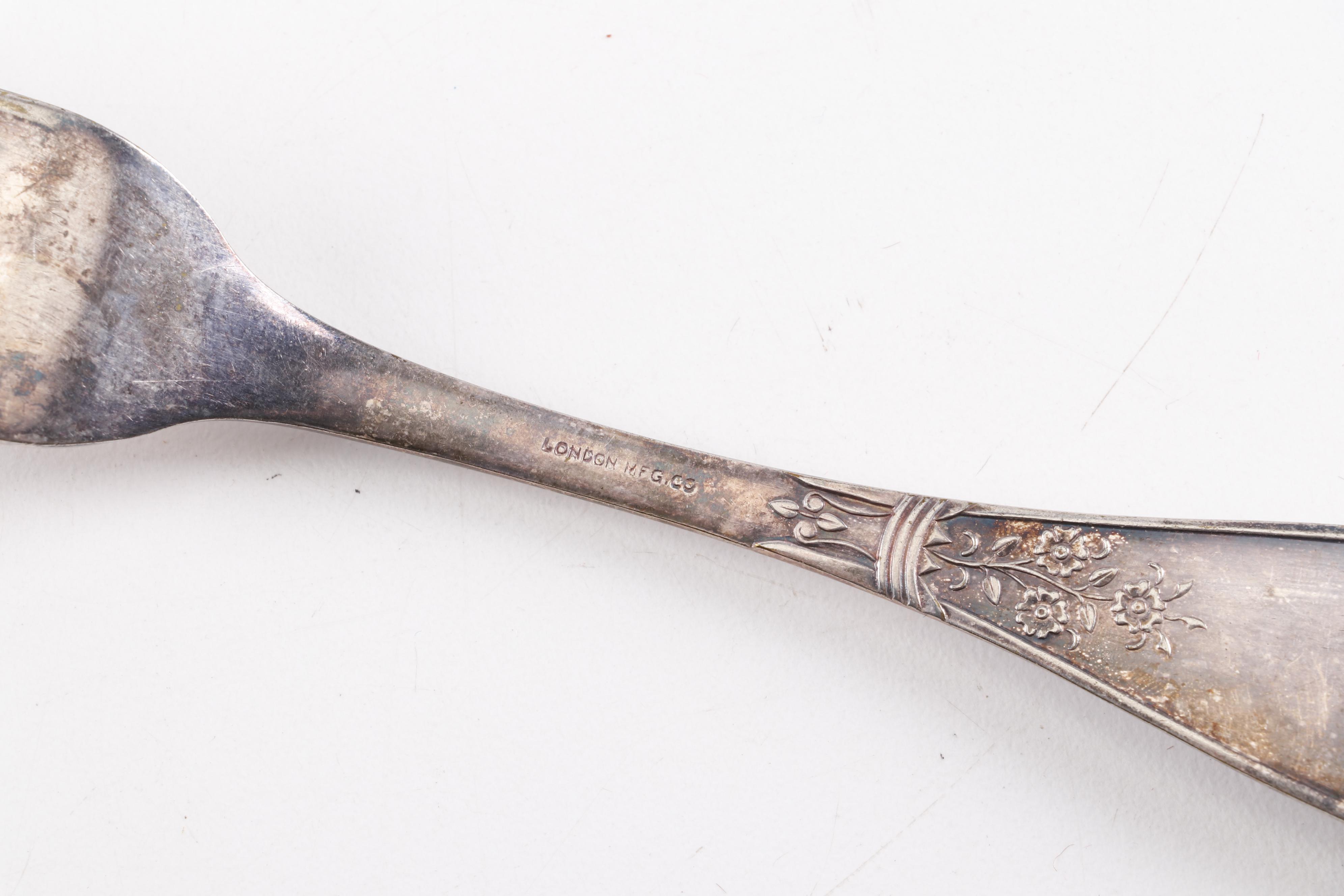 W. J. Belcher & Co. English Silver Plated Forks and Knives, Late 19th Century