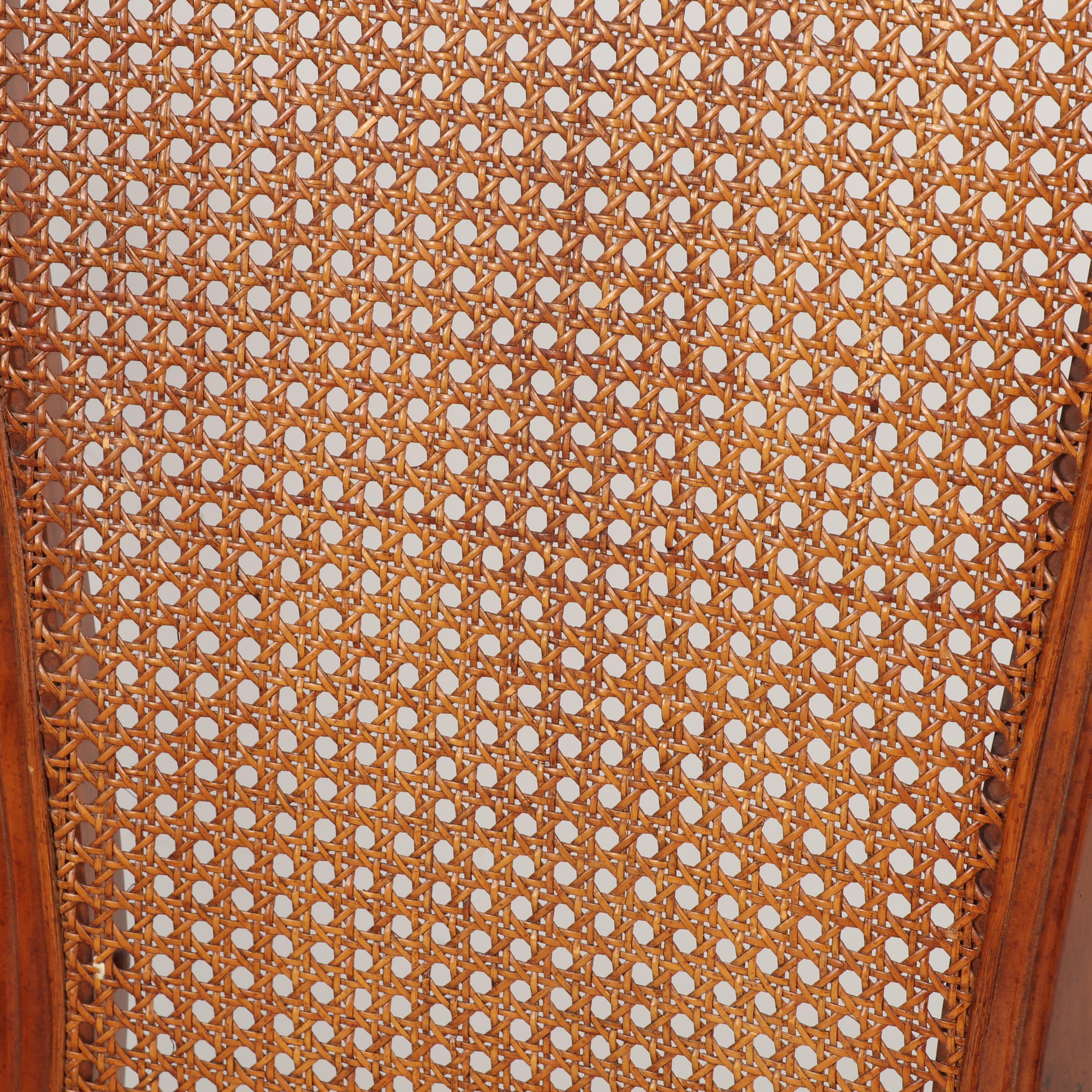 Queen Anne-Style Cane Back Armchairs