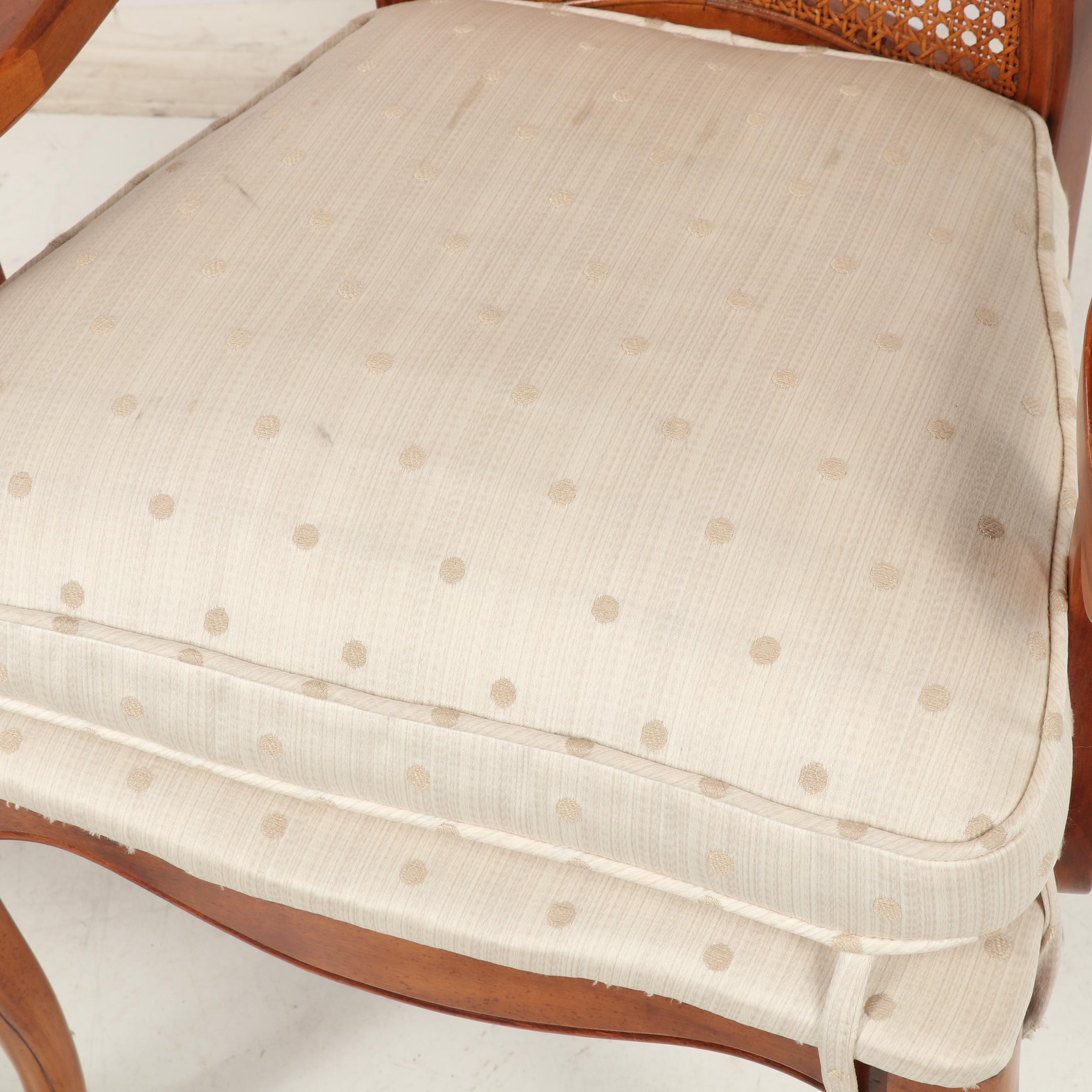 Queen Anne-Style Cane Back Armchairs