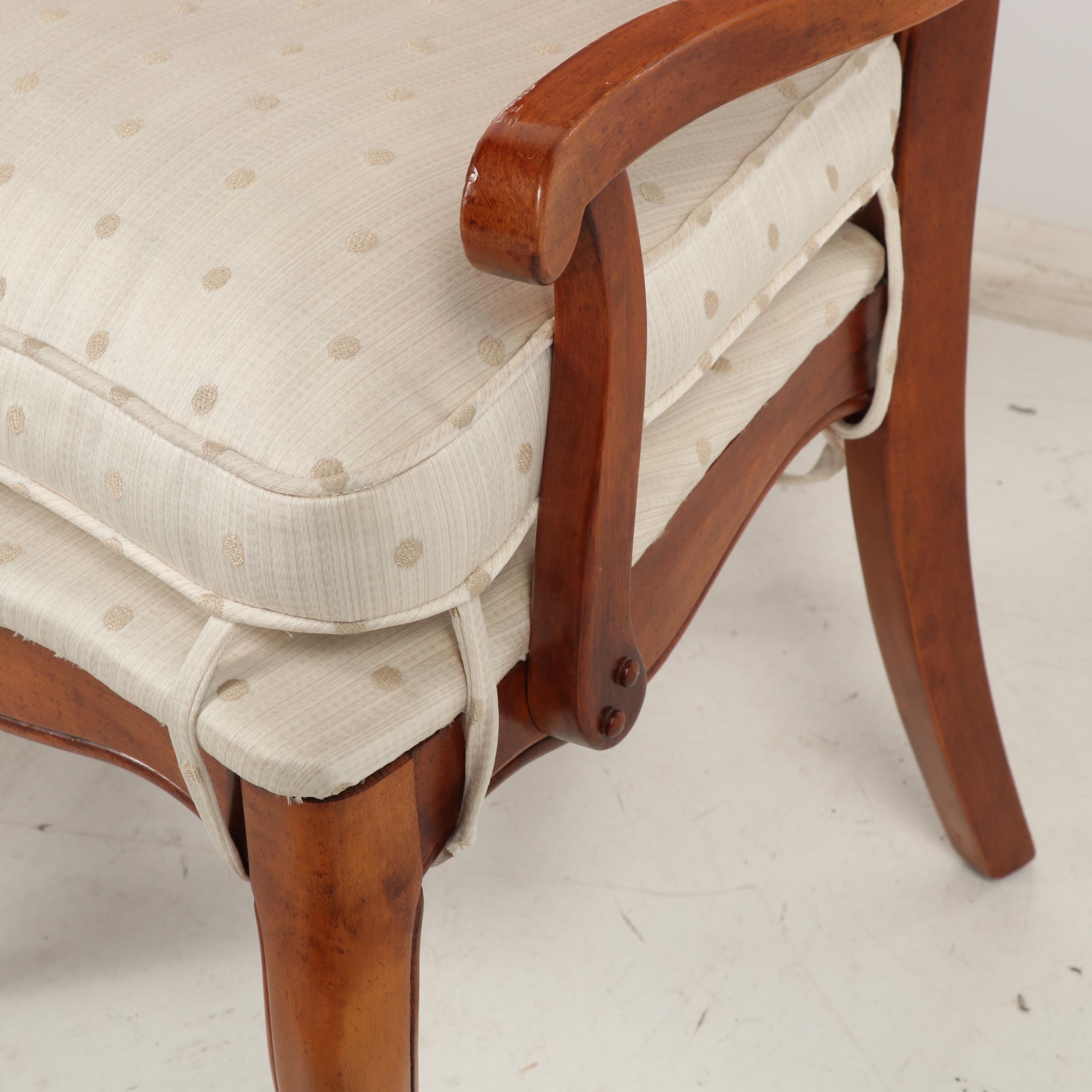 Queen Anne-Style Cane Back Armchairs