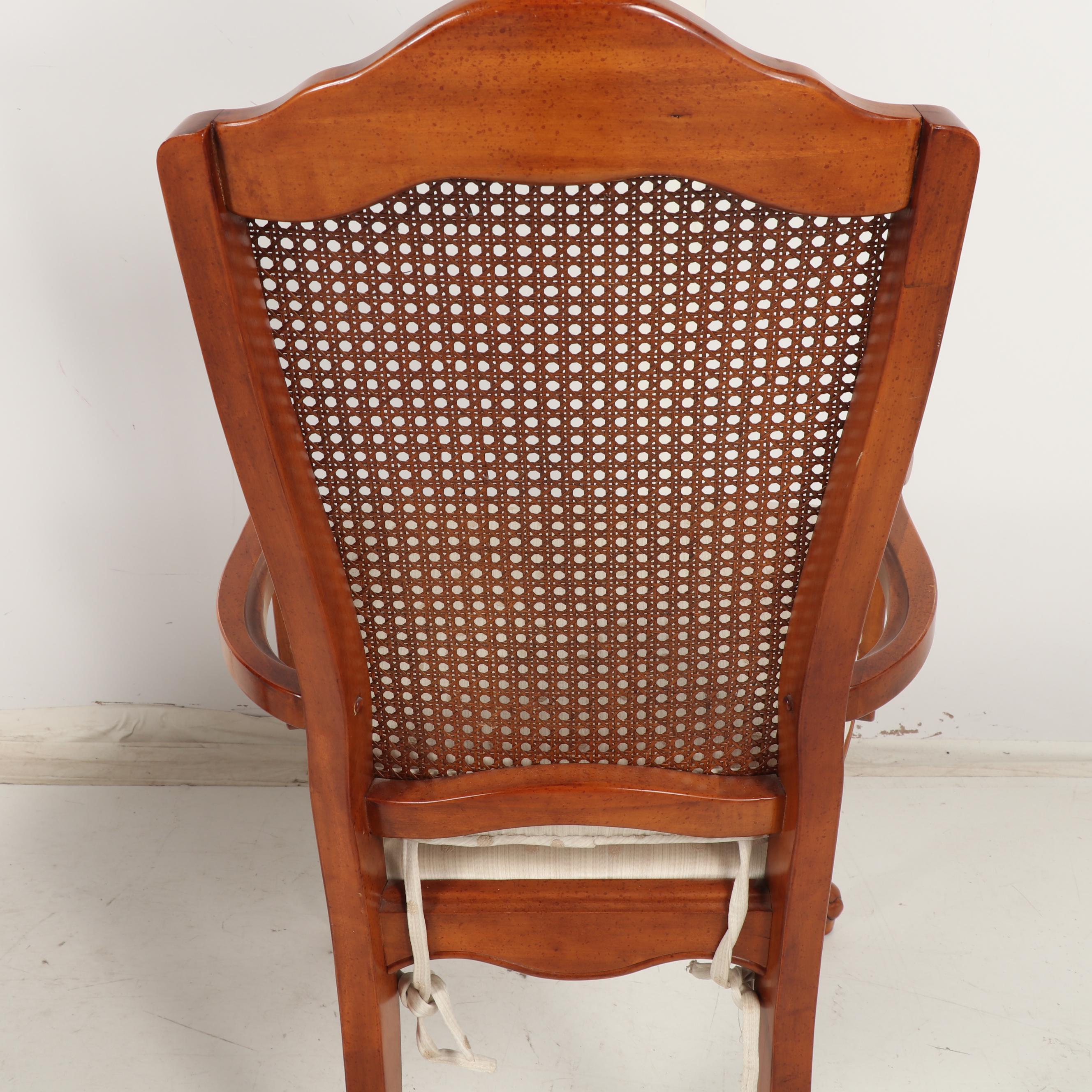 Queen Anne-Style Cane Back Armchairs