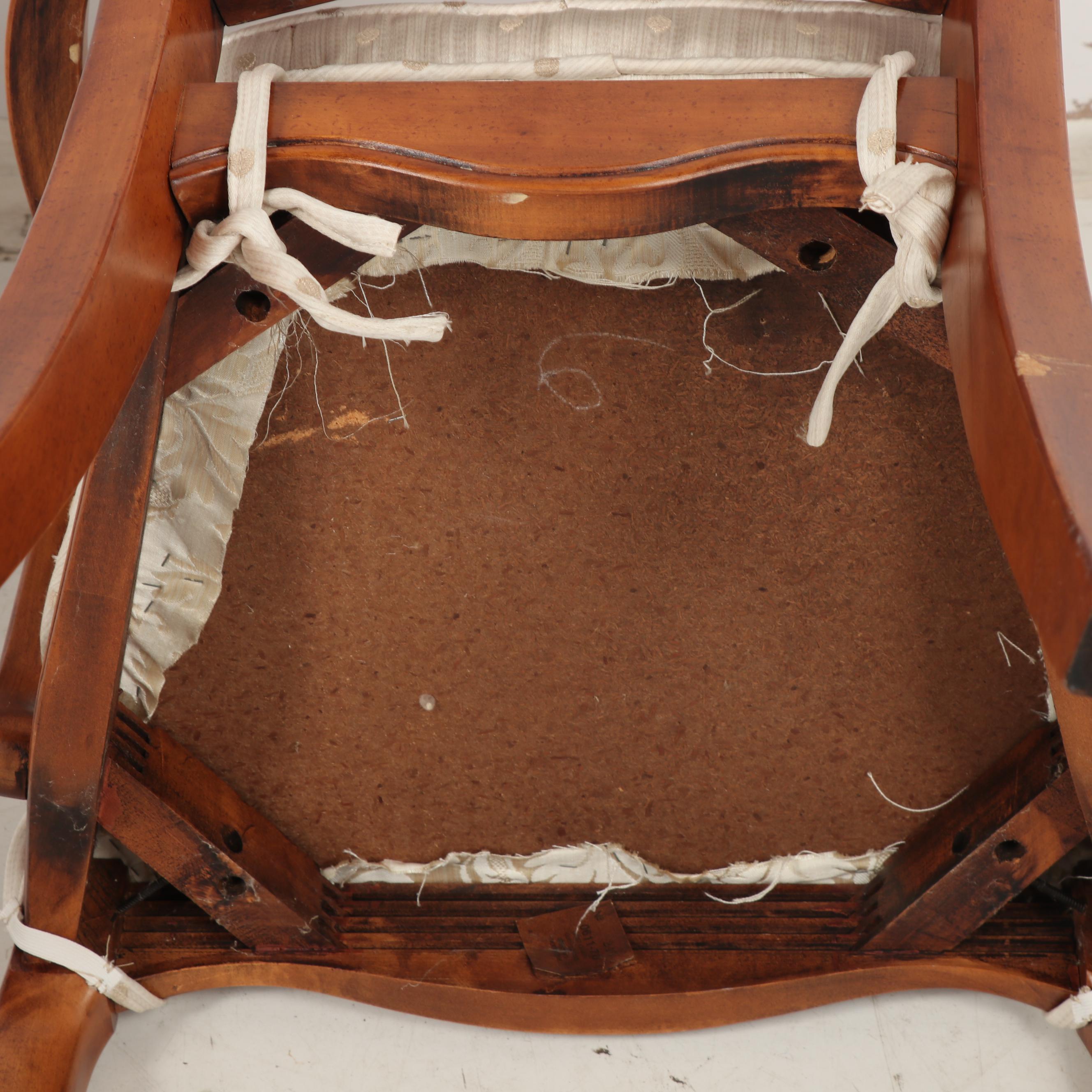 Queen Anne-Style Cane Back Armchairs