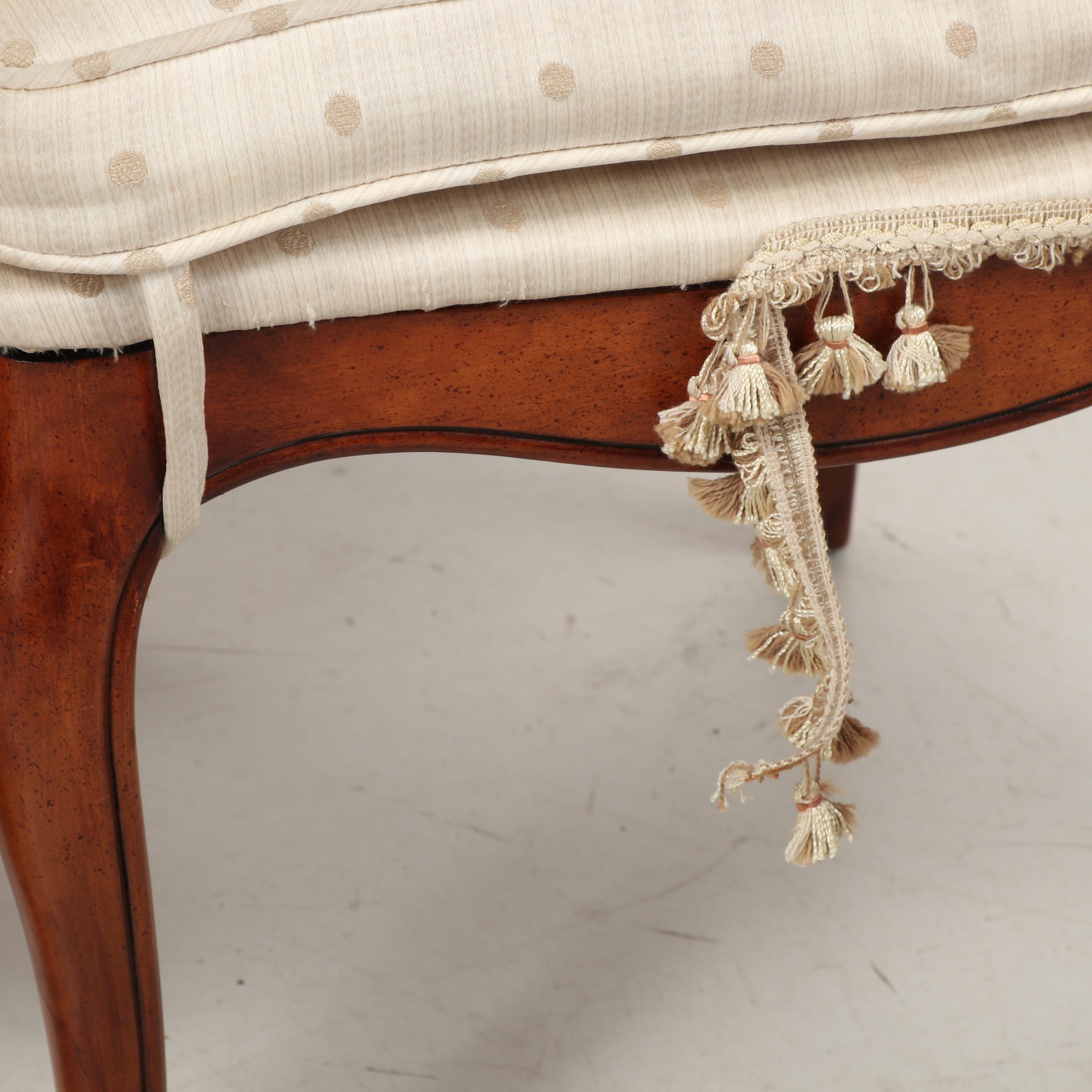 Rococo Style Wooden Cane Back Side Chairs, Contemporary