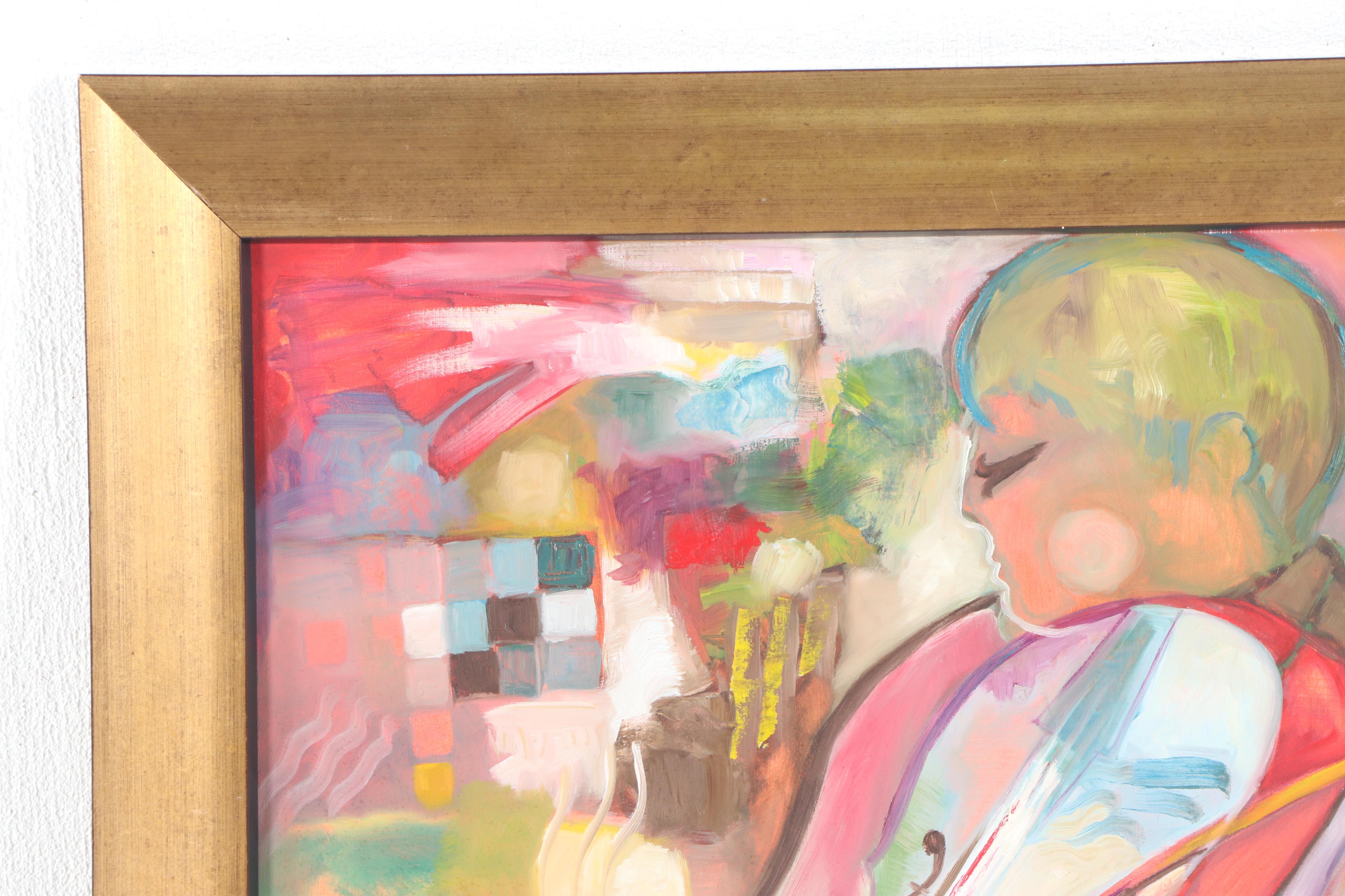 Marvin Posey "Rhapsody in Red" Acrylic Painting