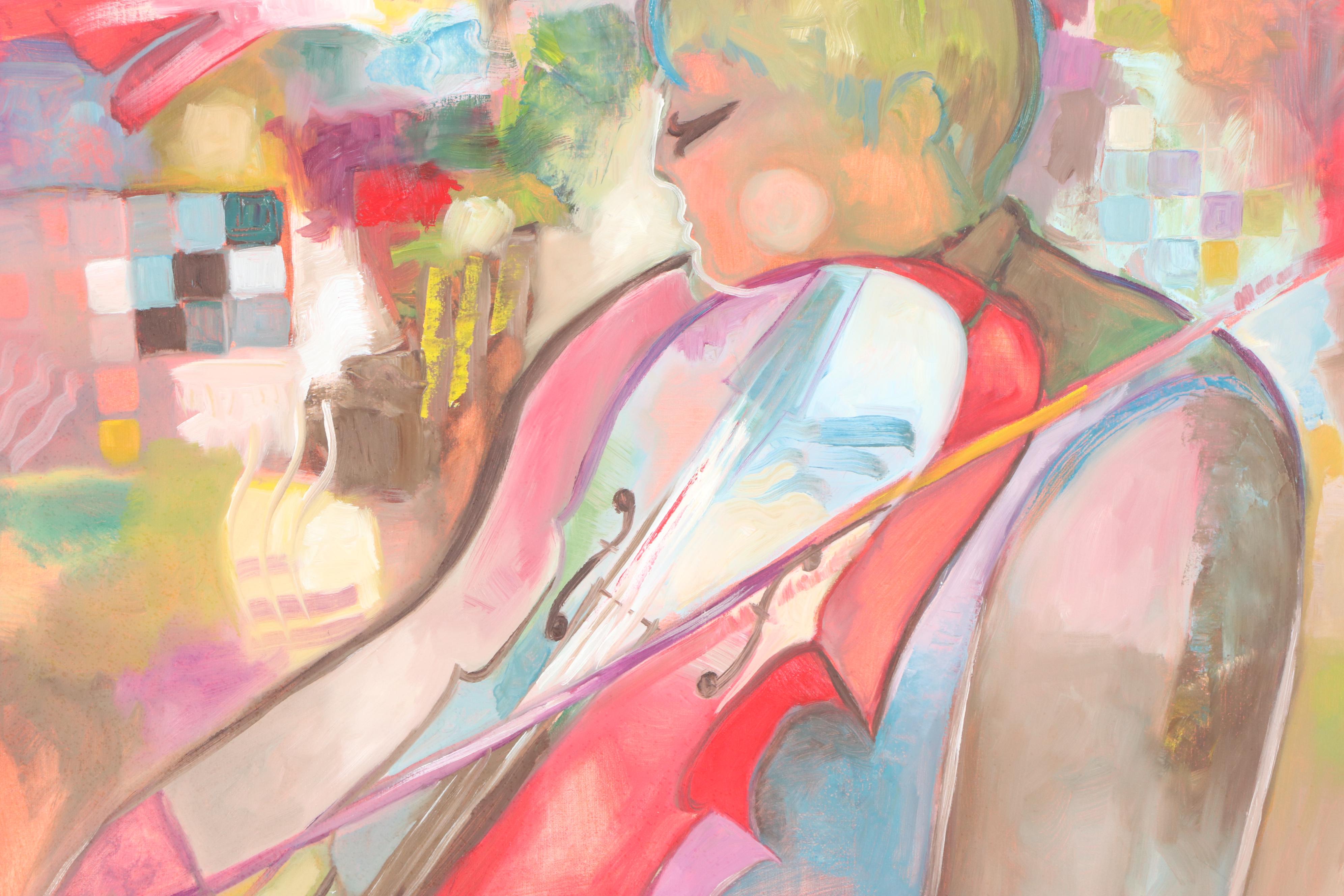 Marvin Posey "Rhapsody in Red" Acrylic Painting