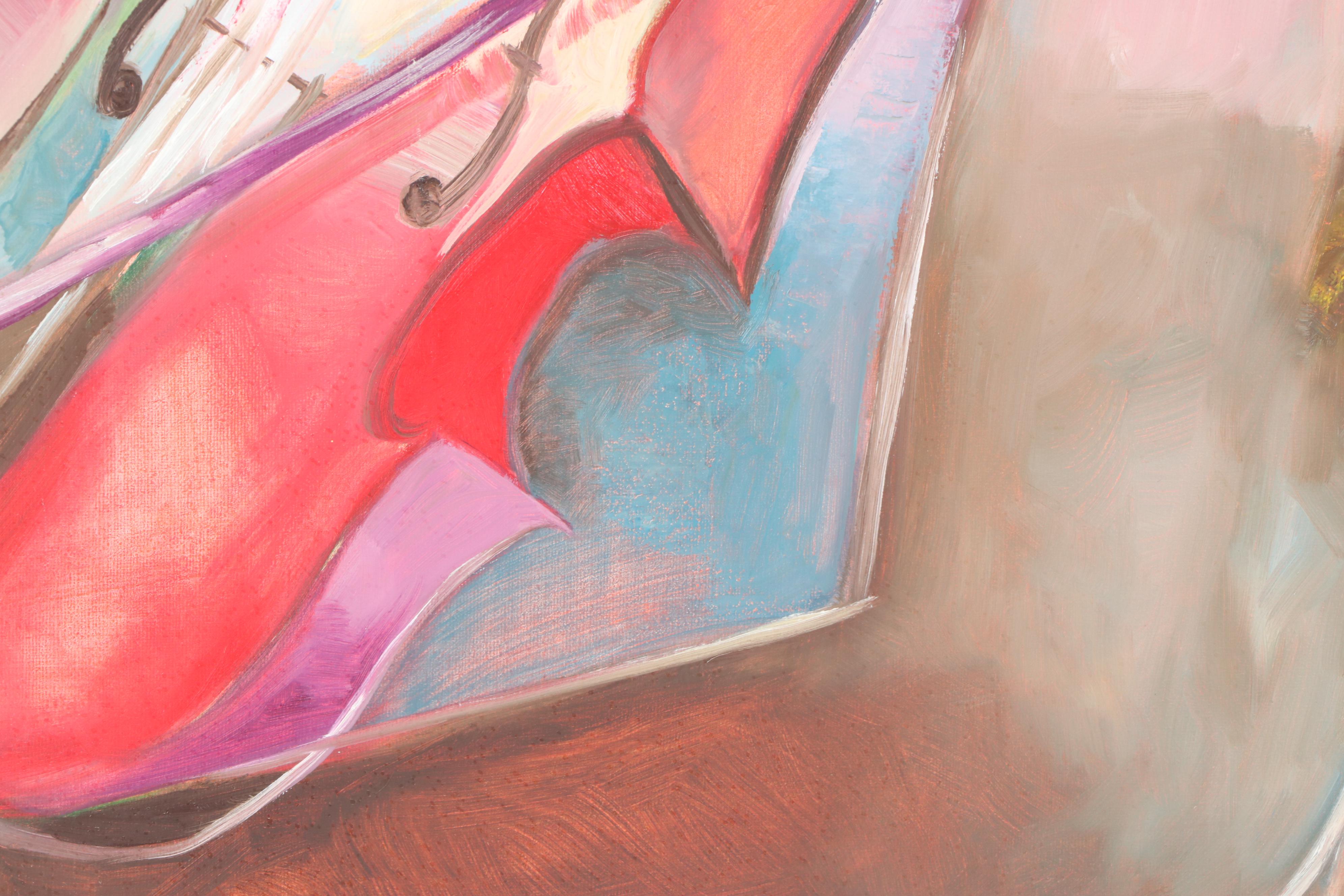 Marvin Posey "Rhapsody in Red" Acrylic Painting