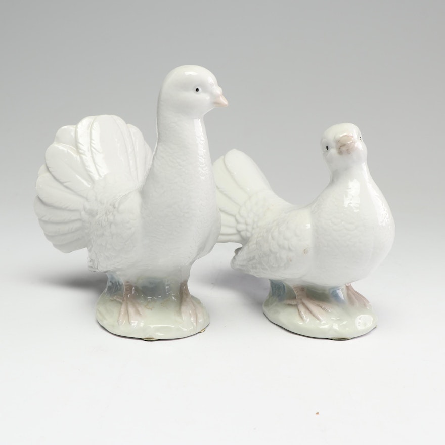 HOMCO Porcelain Dove Figurines, Mid to Late 20th Century
