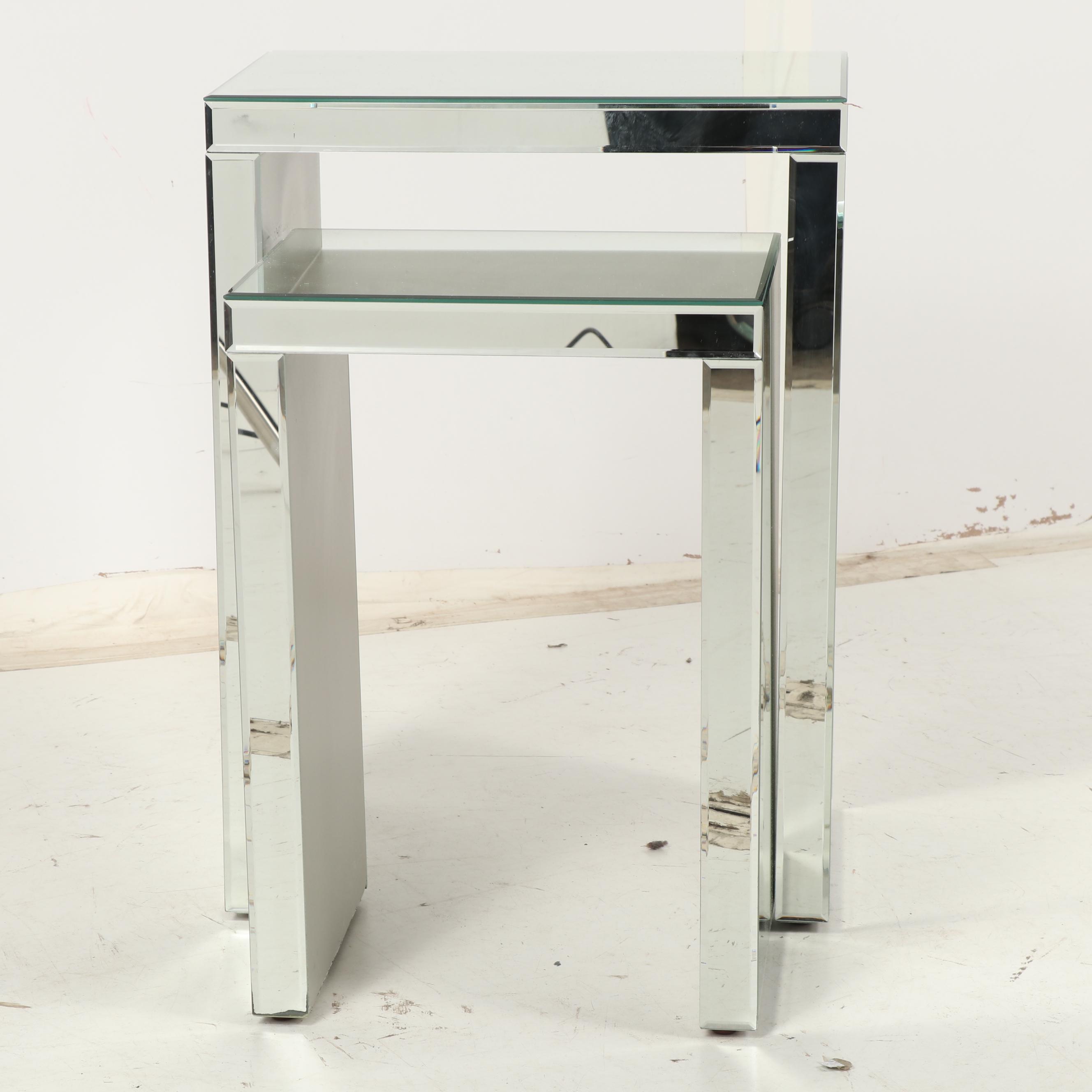Mirrored Nesting Tables