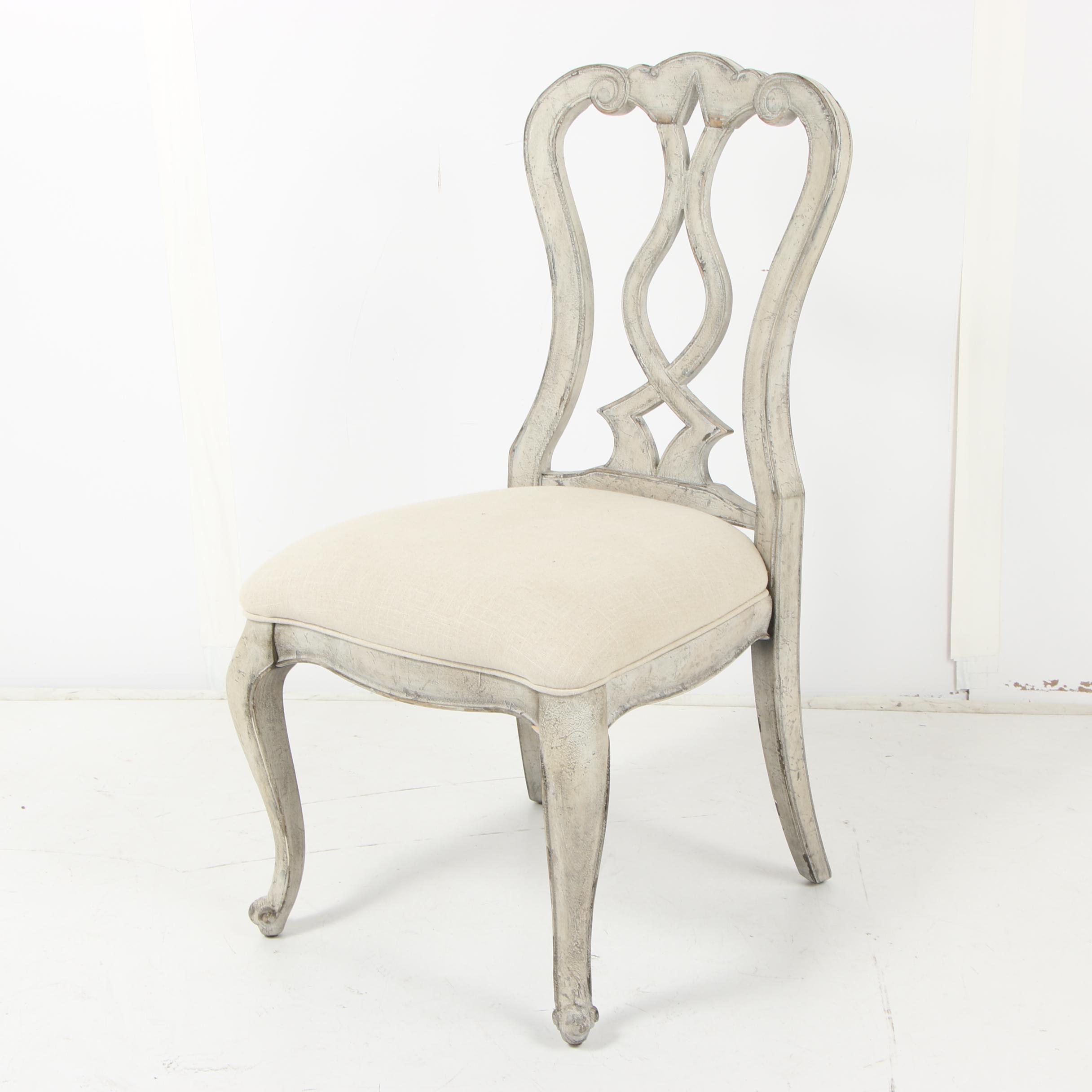 Contemporary Hooker Distressed Wooden Dining Chairs
