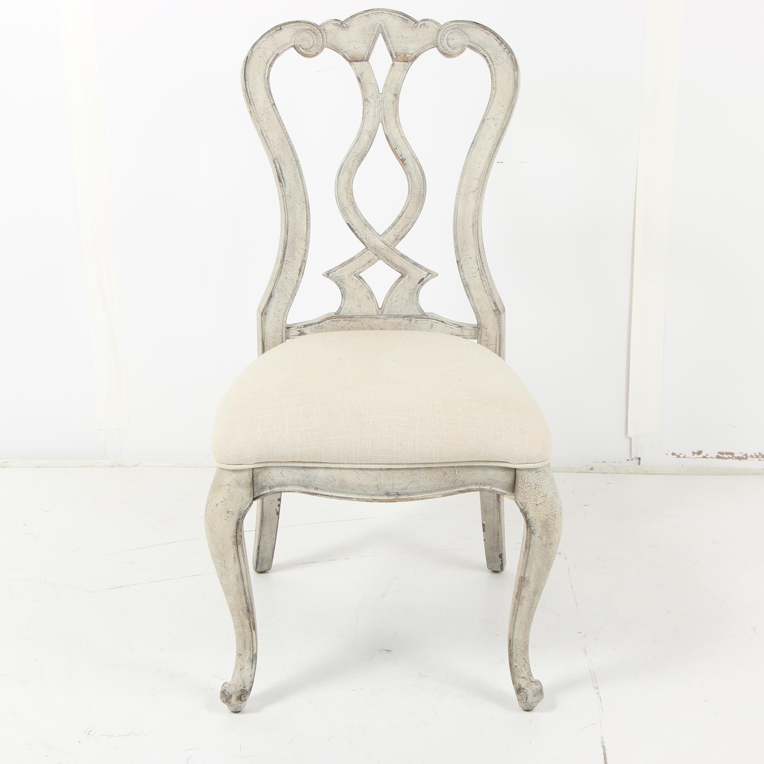Contemporary Hooker Distressed Wooden Dining Chairs