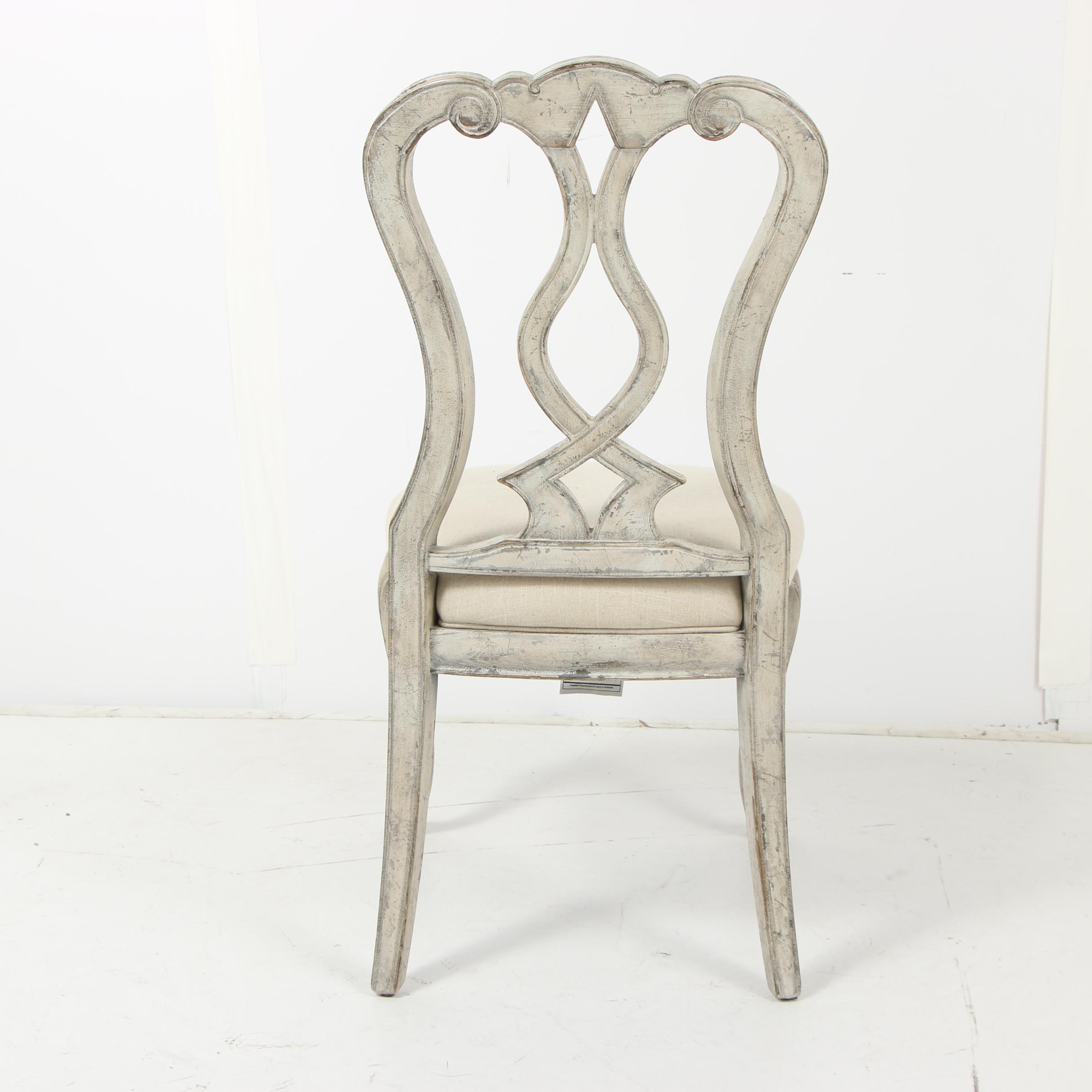 Contemporary Hooker Distressed Wooden Dining Chairs
