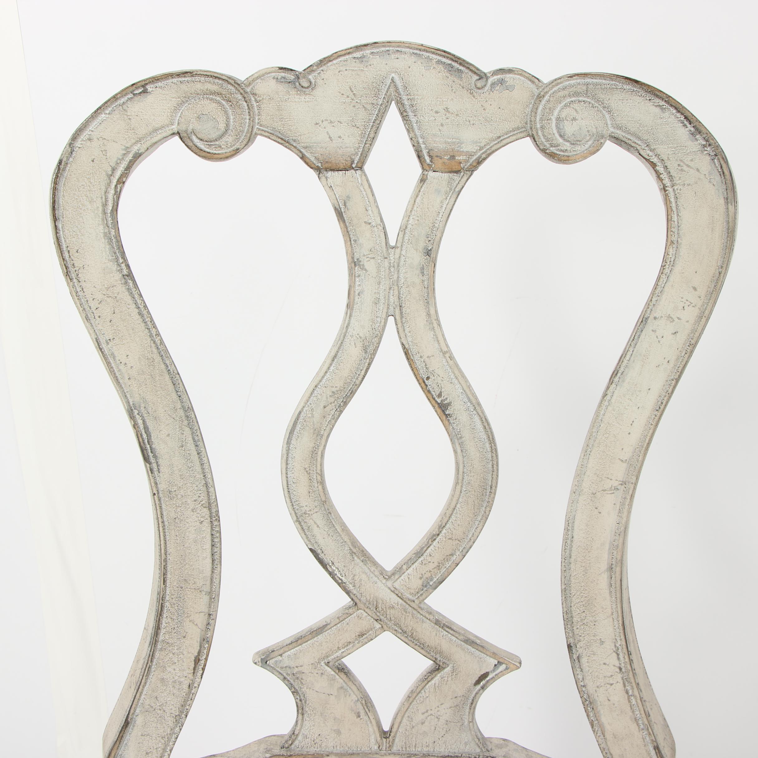 Contemporary Hooker Distressed Wooden Dining Chairs