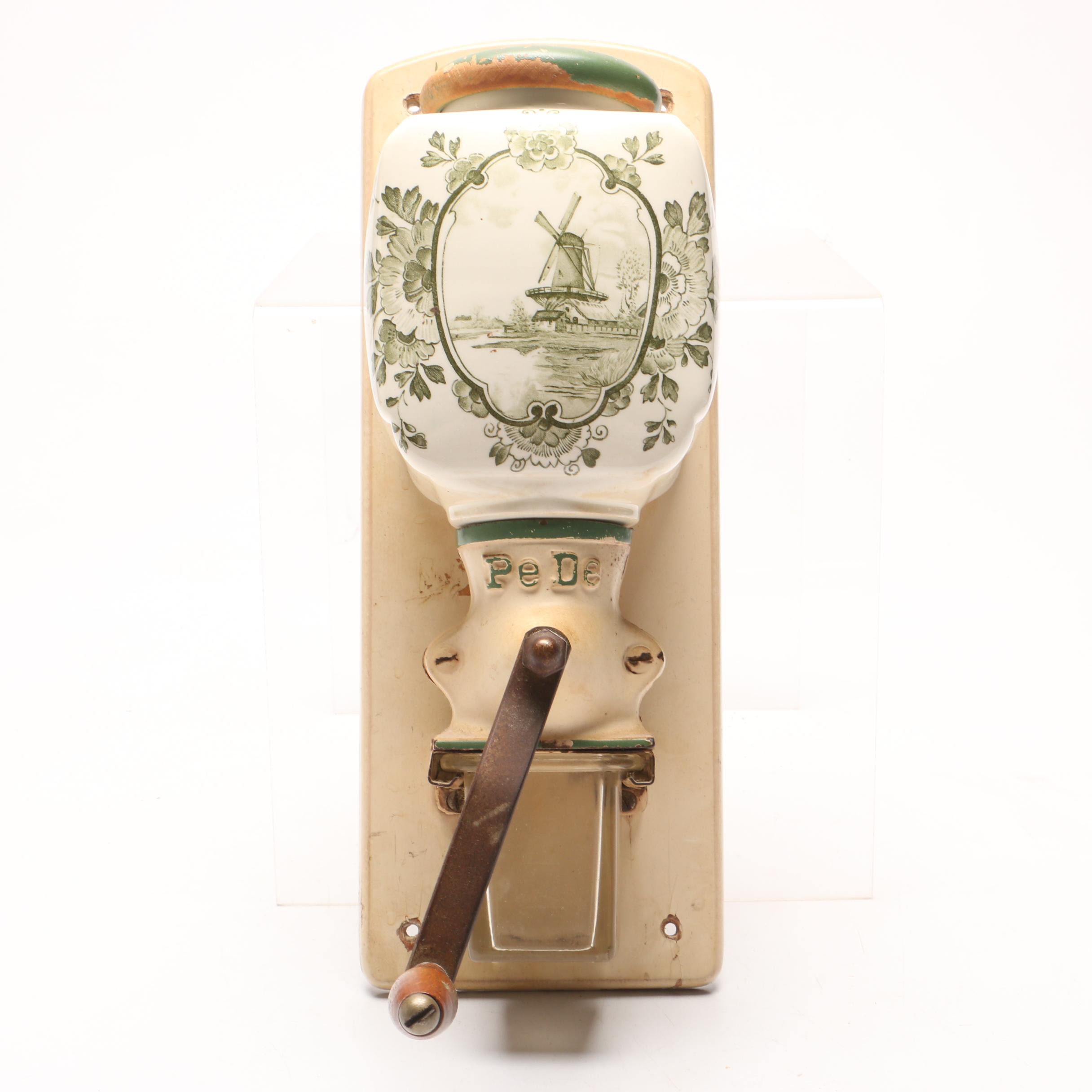 Vintage Wall-Mounted Coffee Grinder