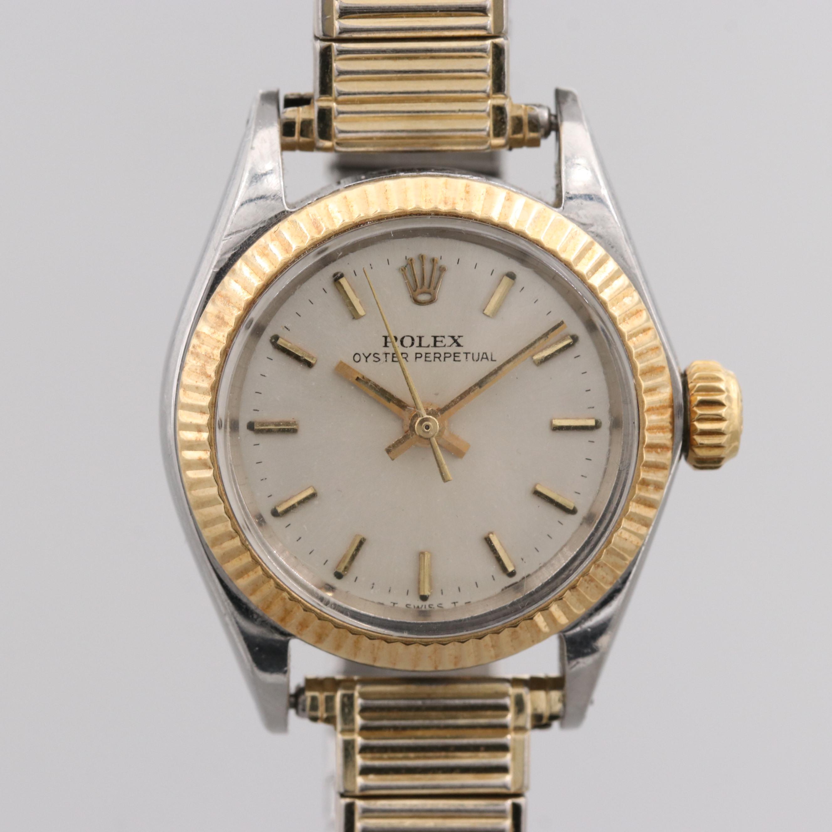 Rolex Oyster Perpetual Stainless Steel and 18K Yellow Gold Watch, 1967