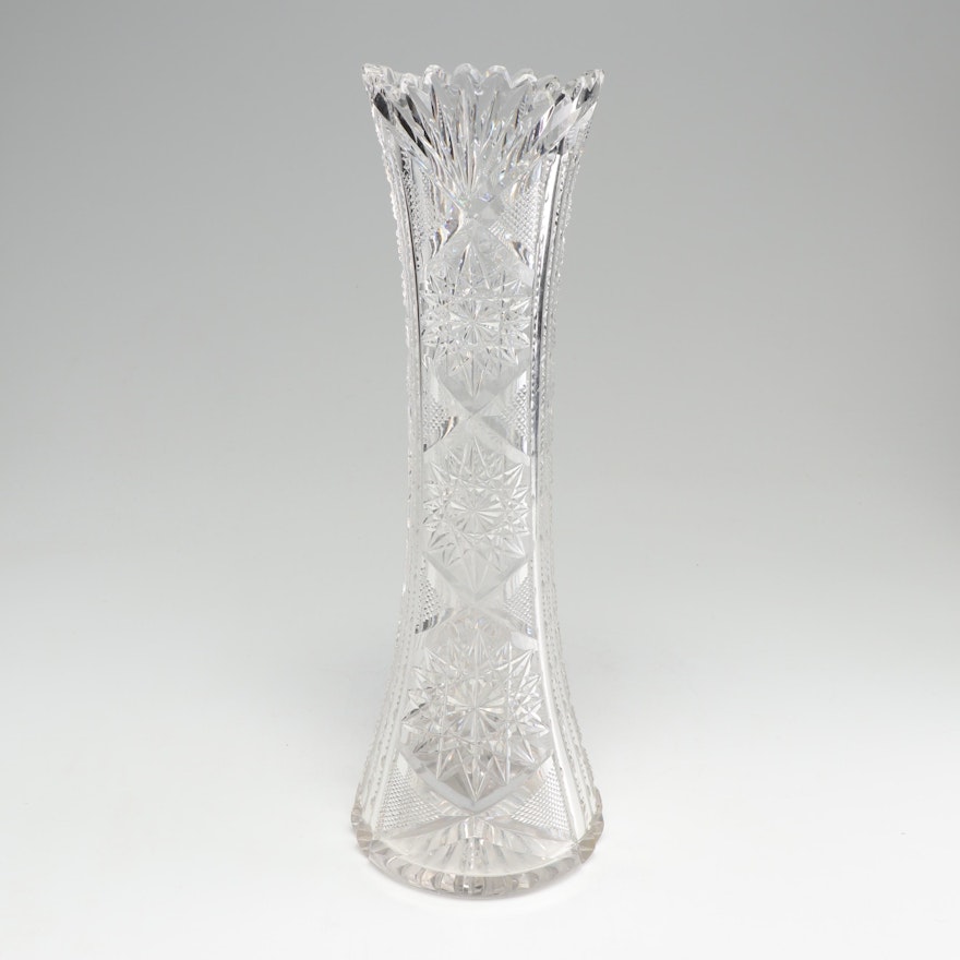 Libby Cut Glass Vase