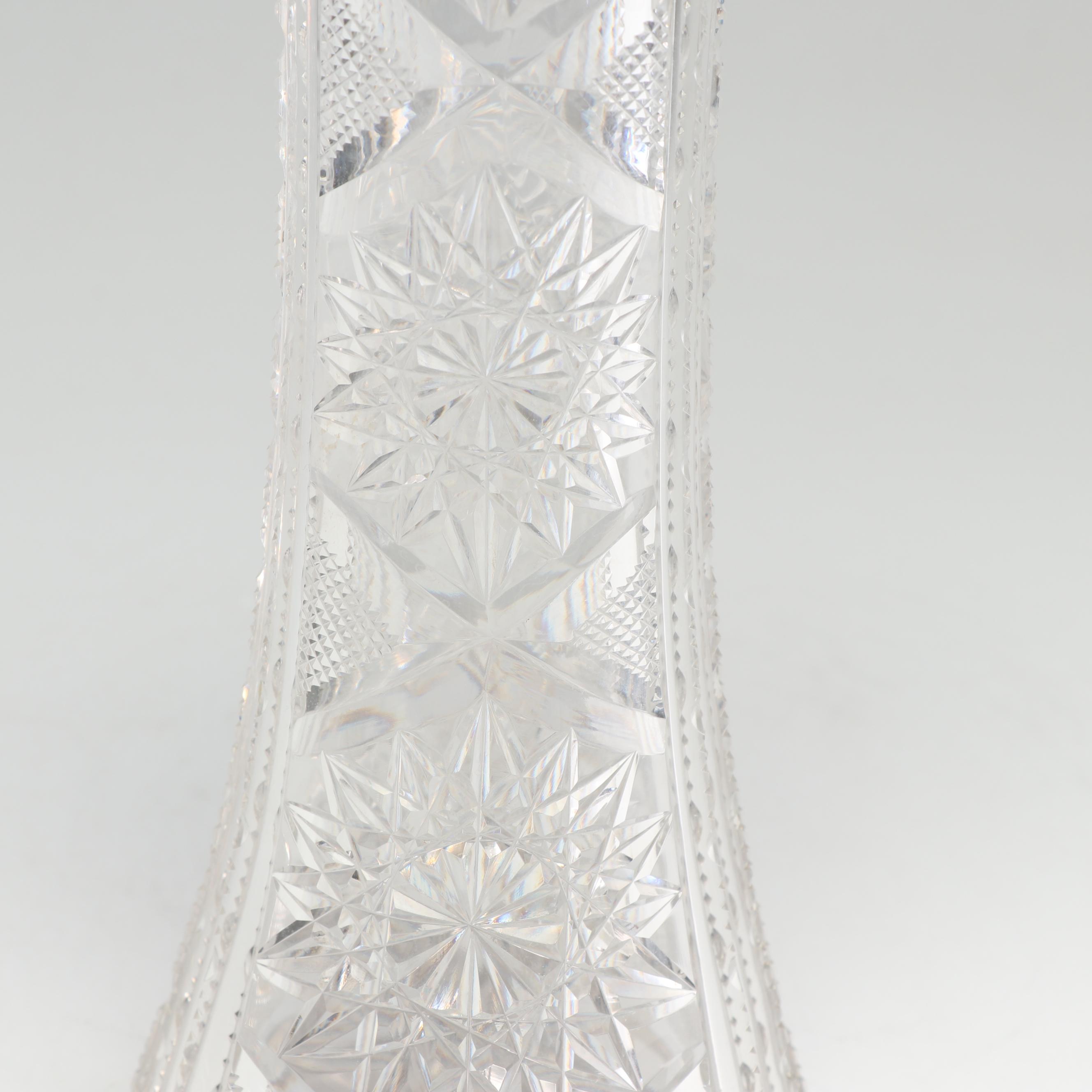 Libby Cut Glass Vase