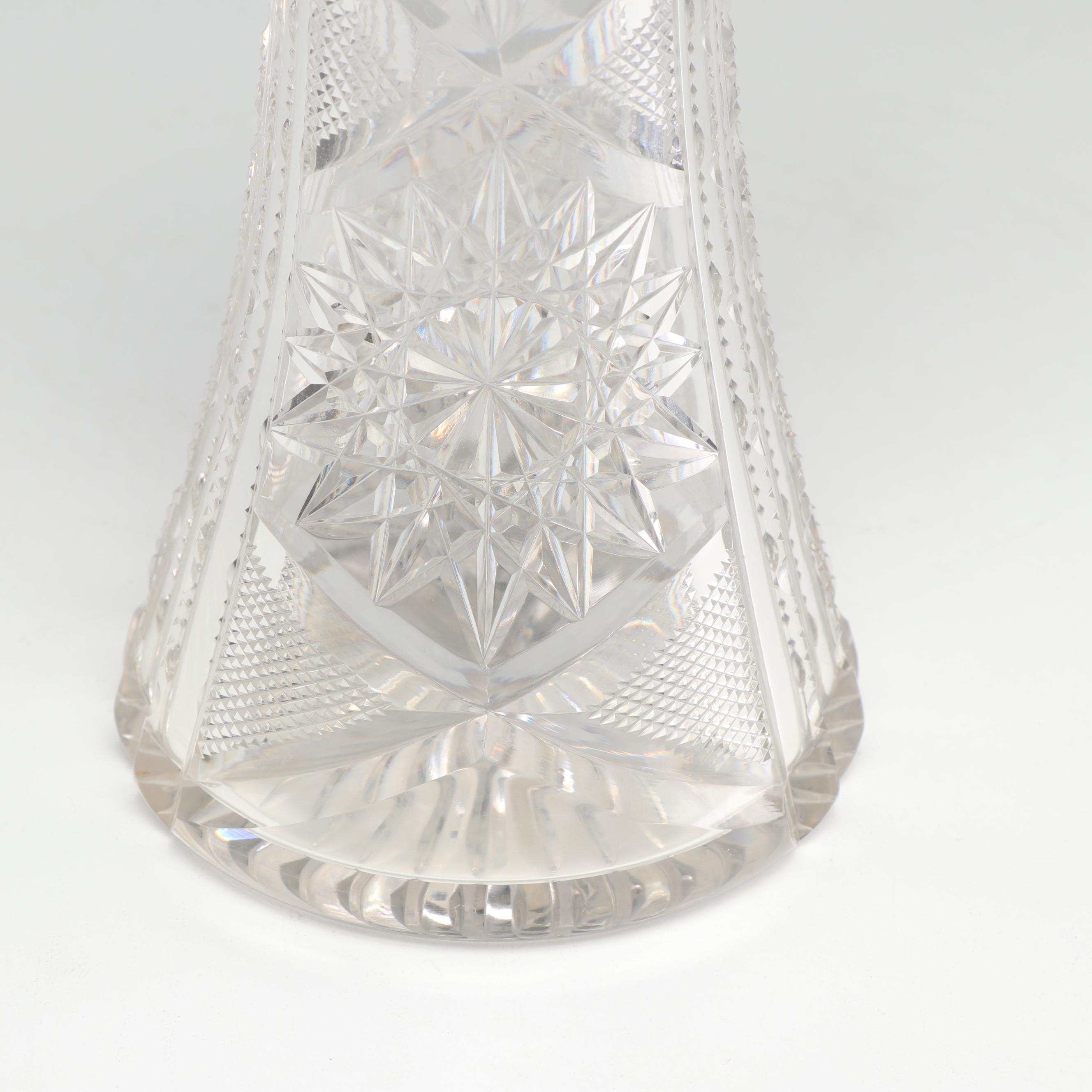 Libby Cut Glass Vase