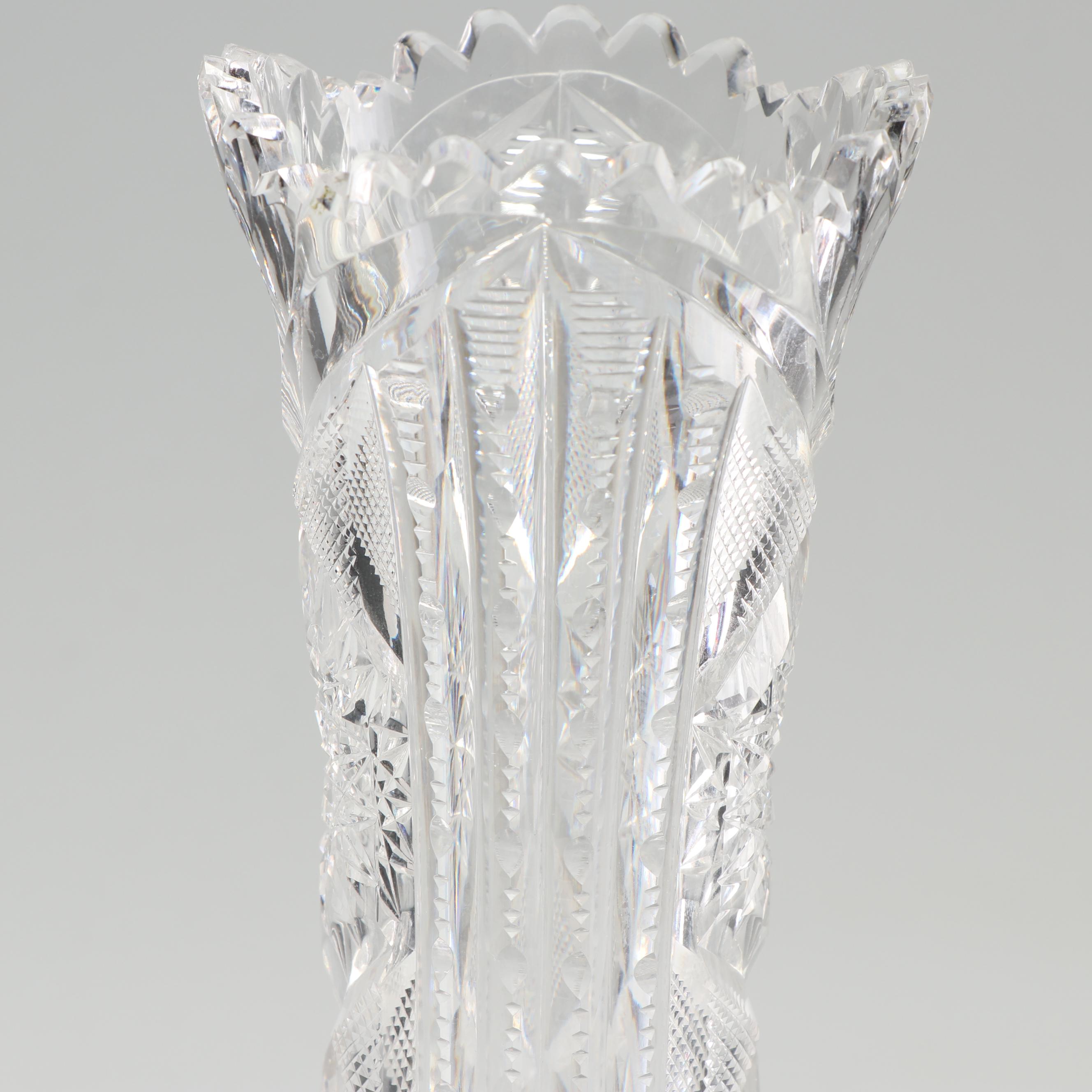 Libby Cut Glass Vase