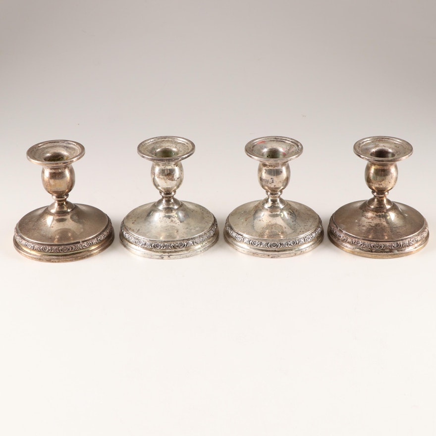 International Silver "Prelude" Weighted Sterling Silver Candlestick Holders