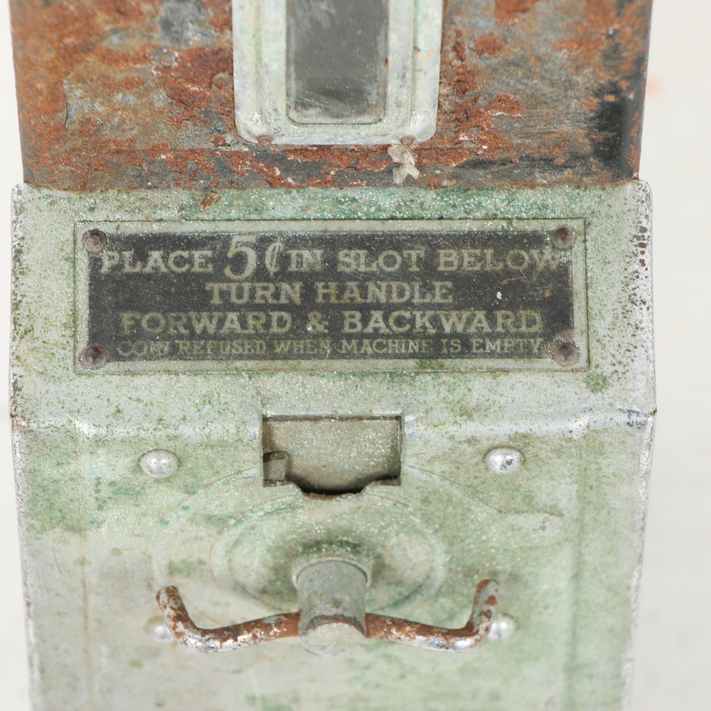 Antique Hershey's 5 Cent Candy Bar Dispenser Vending Machine, 1920's