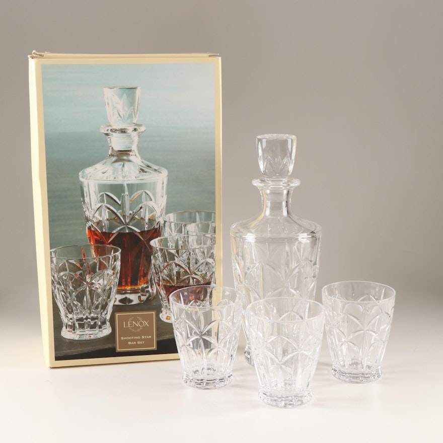 Lenox "Shooting Star" Lead Crystal Barware Set