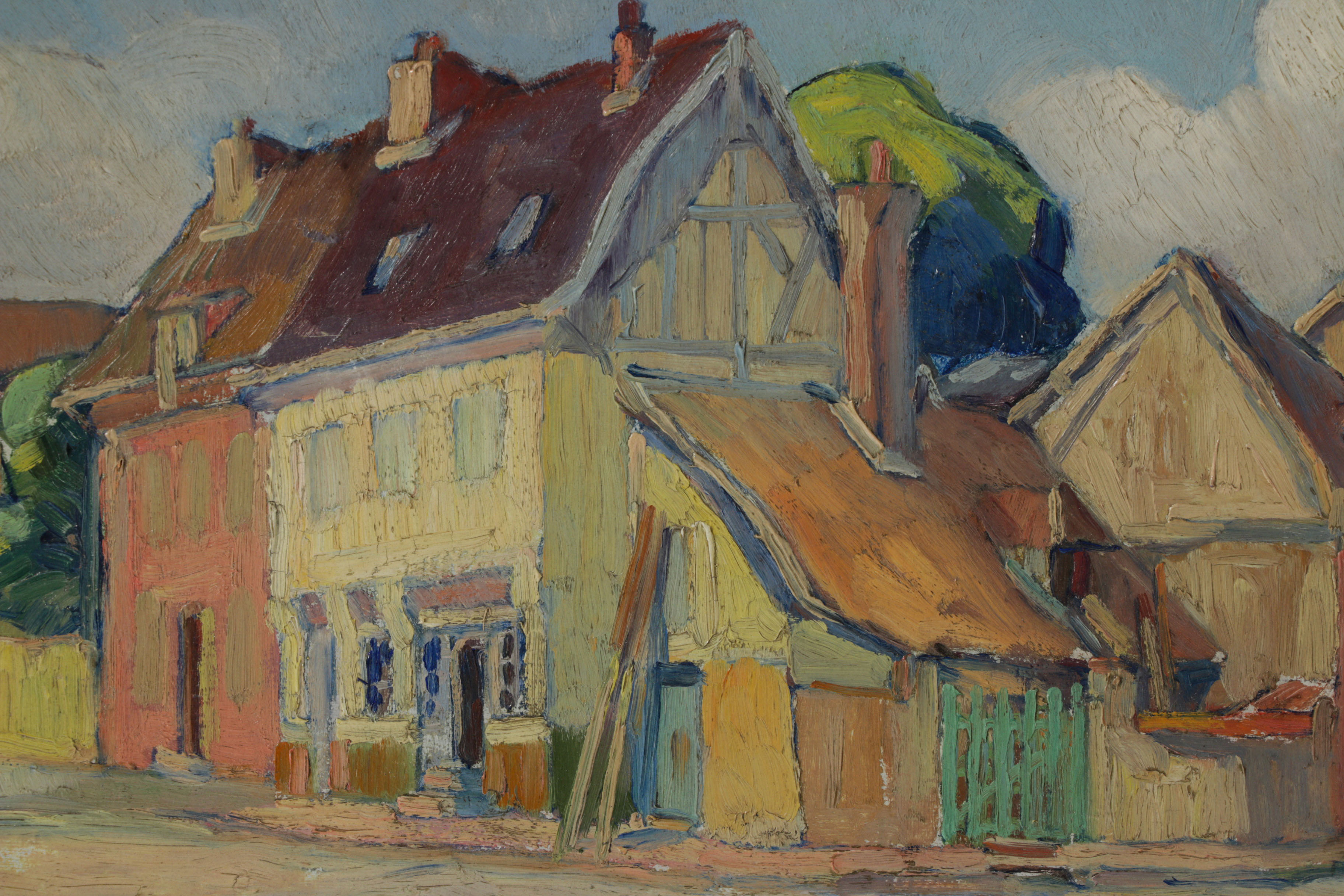 Charles Camoin Fauvist Landscape Oil Painting "Les Andelys Normandy, France"