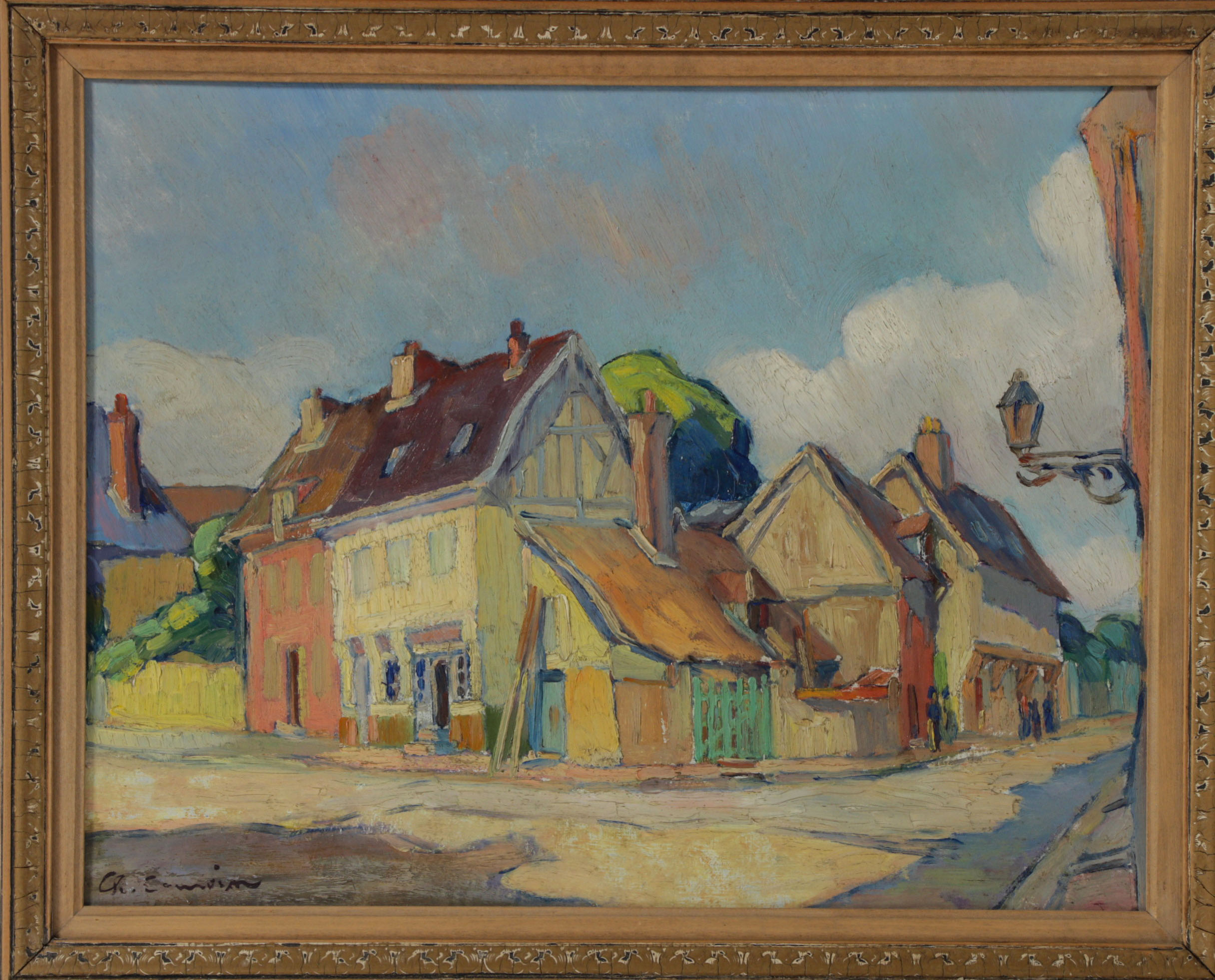Charles Camoin Fauvist Landscape Oil Painting "Les Andelys Normandy, France"