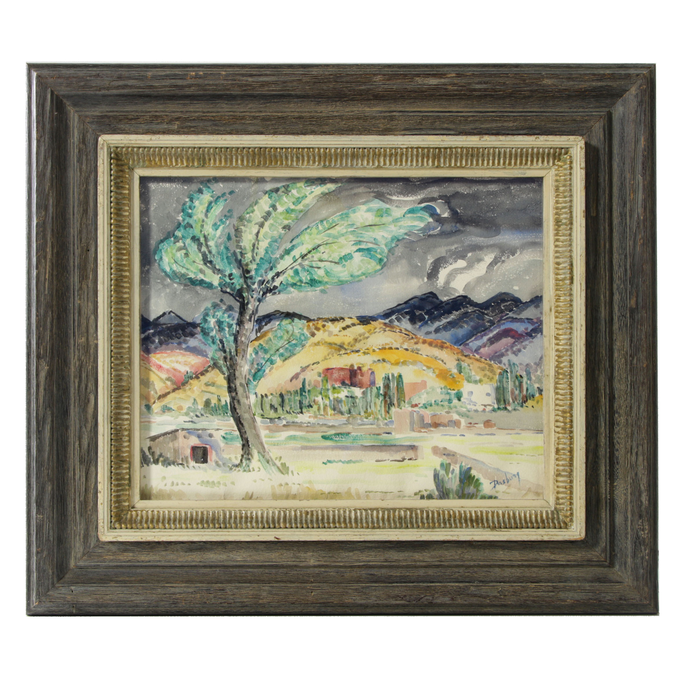 Andrew Dasburg Watercolor Painting of Santa Fe, New Mexico