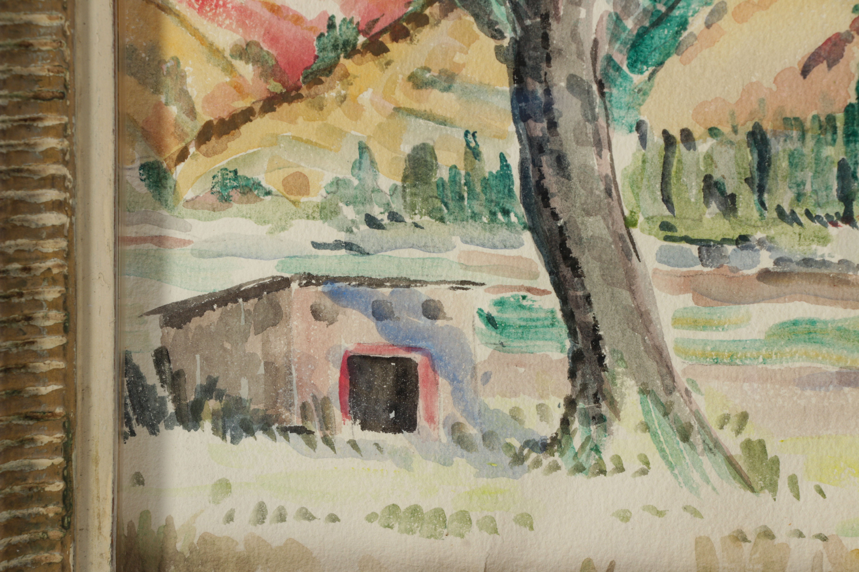 Andrew Dasburg Watercolor Painting of Santa Fe, New Mexico