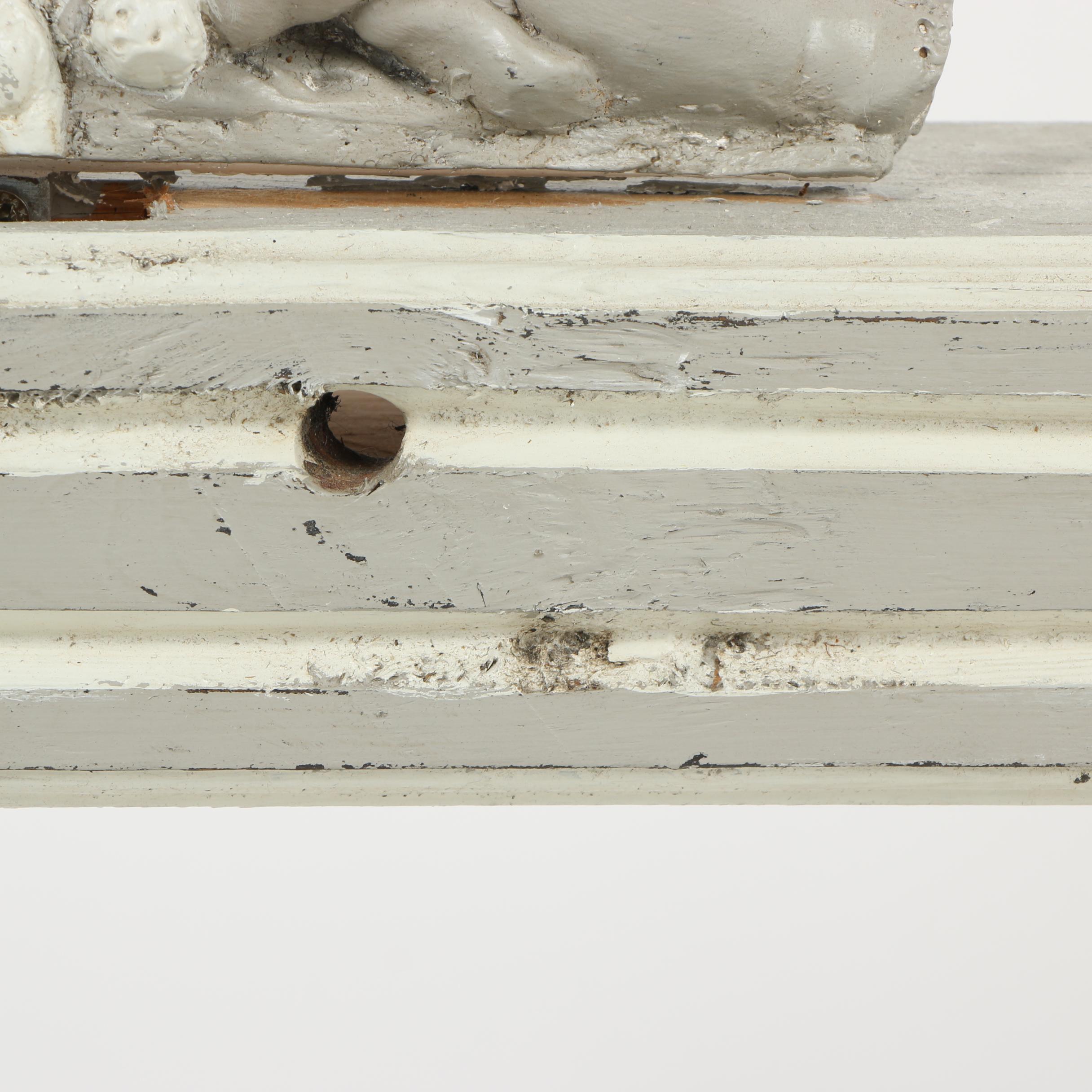 Wooden Cherub Wall Shelf