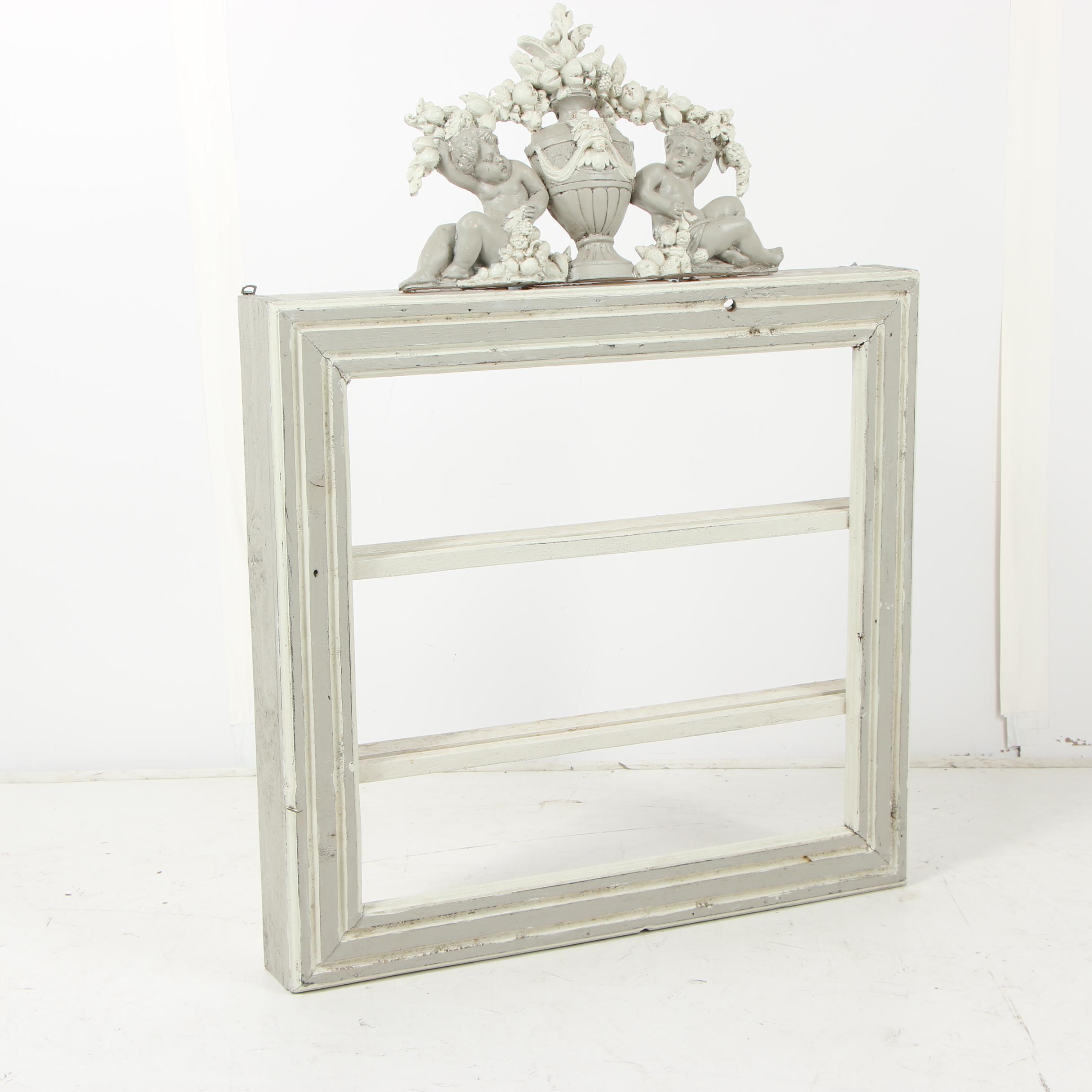 Wooden Cherub Wall Shelf