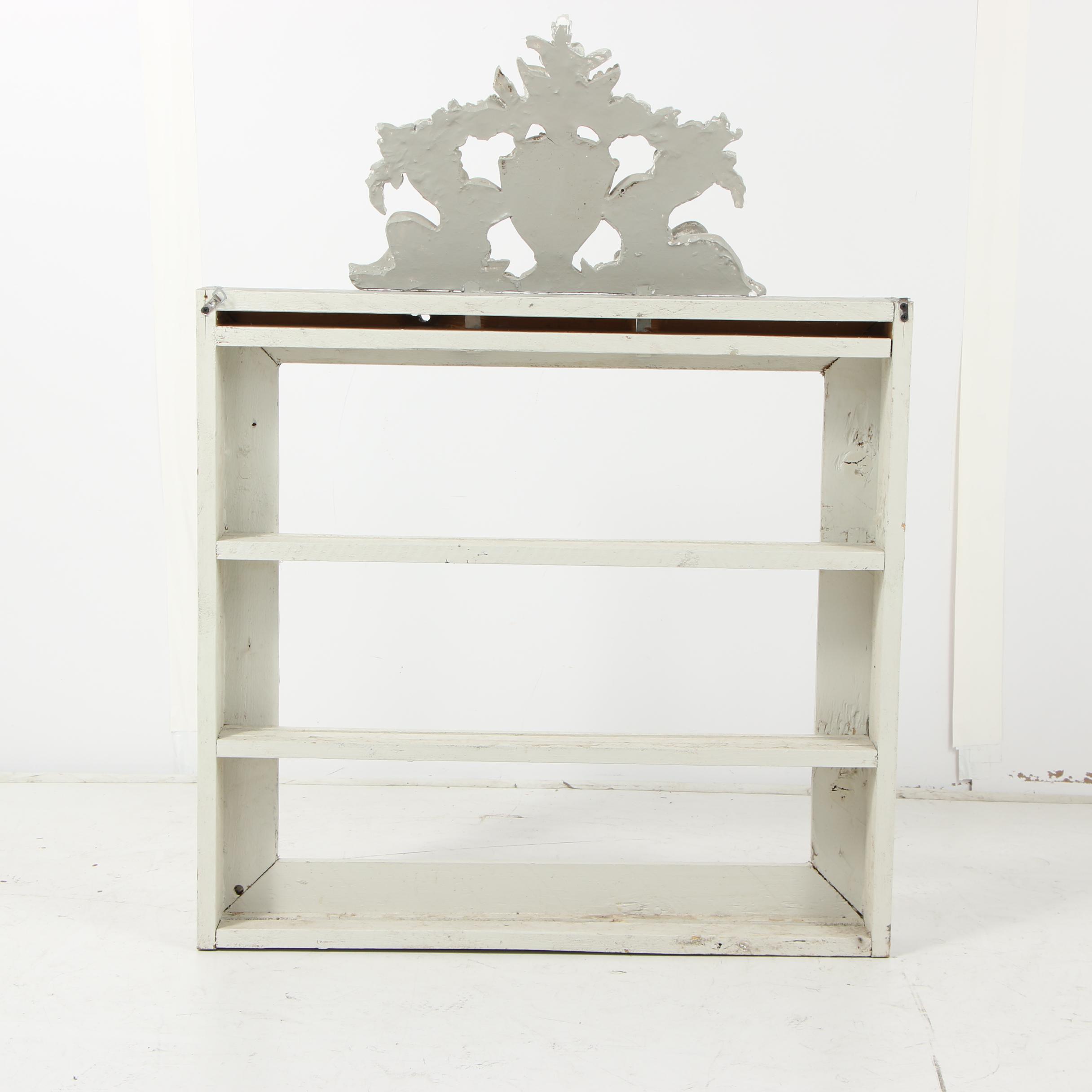 Wooden Cherub Wall Shelf