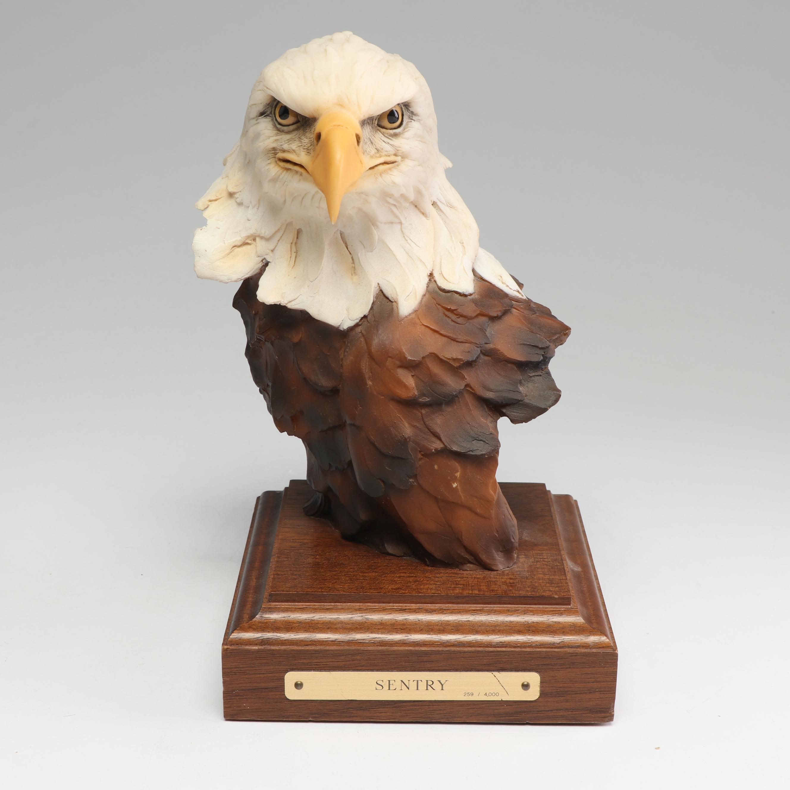 Stephan Herrero Bald Eagle Sculpture "Sentry"