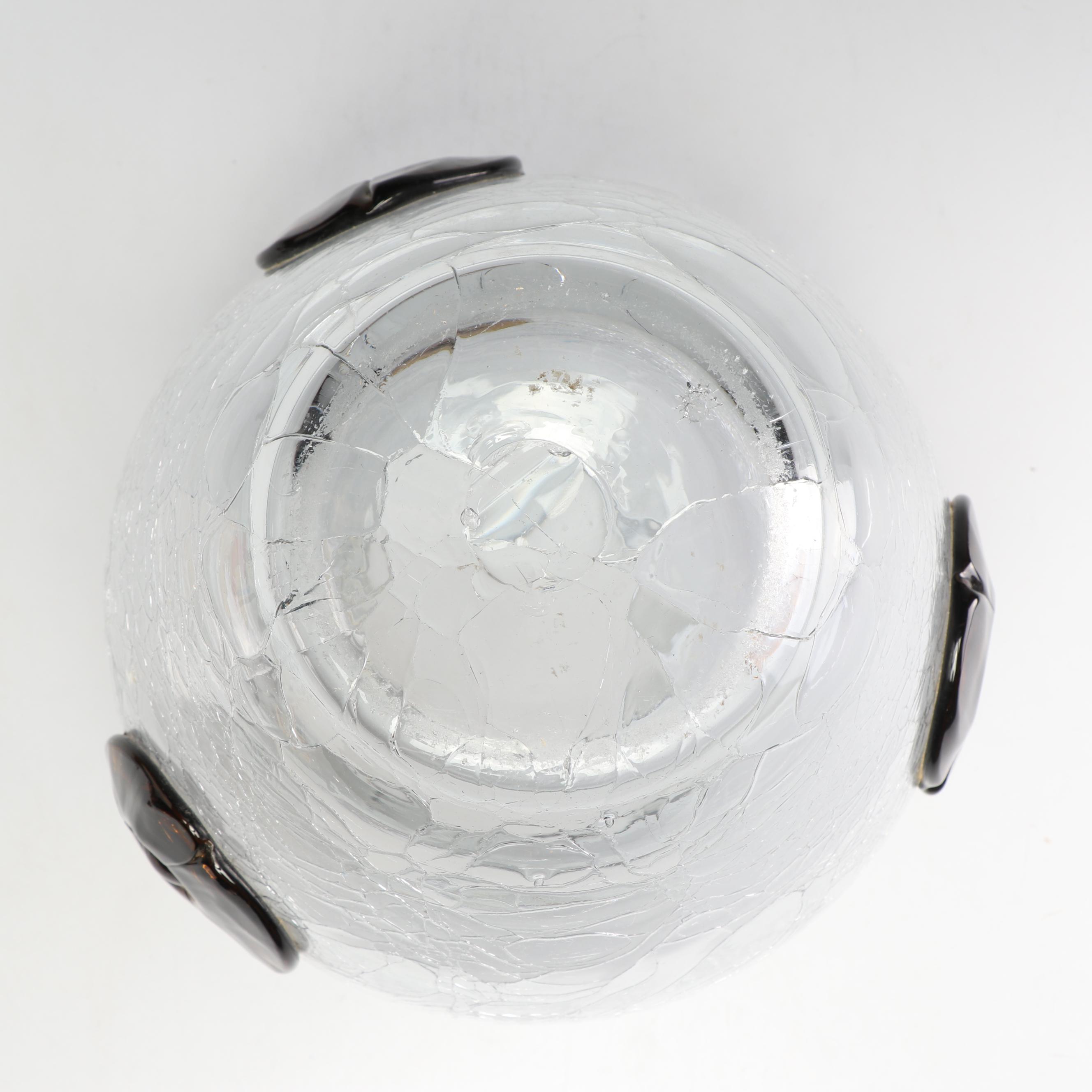 Contemporary Crackle Glass Vase