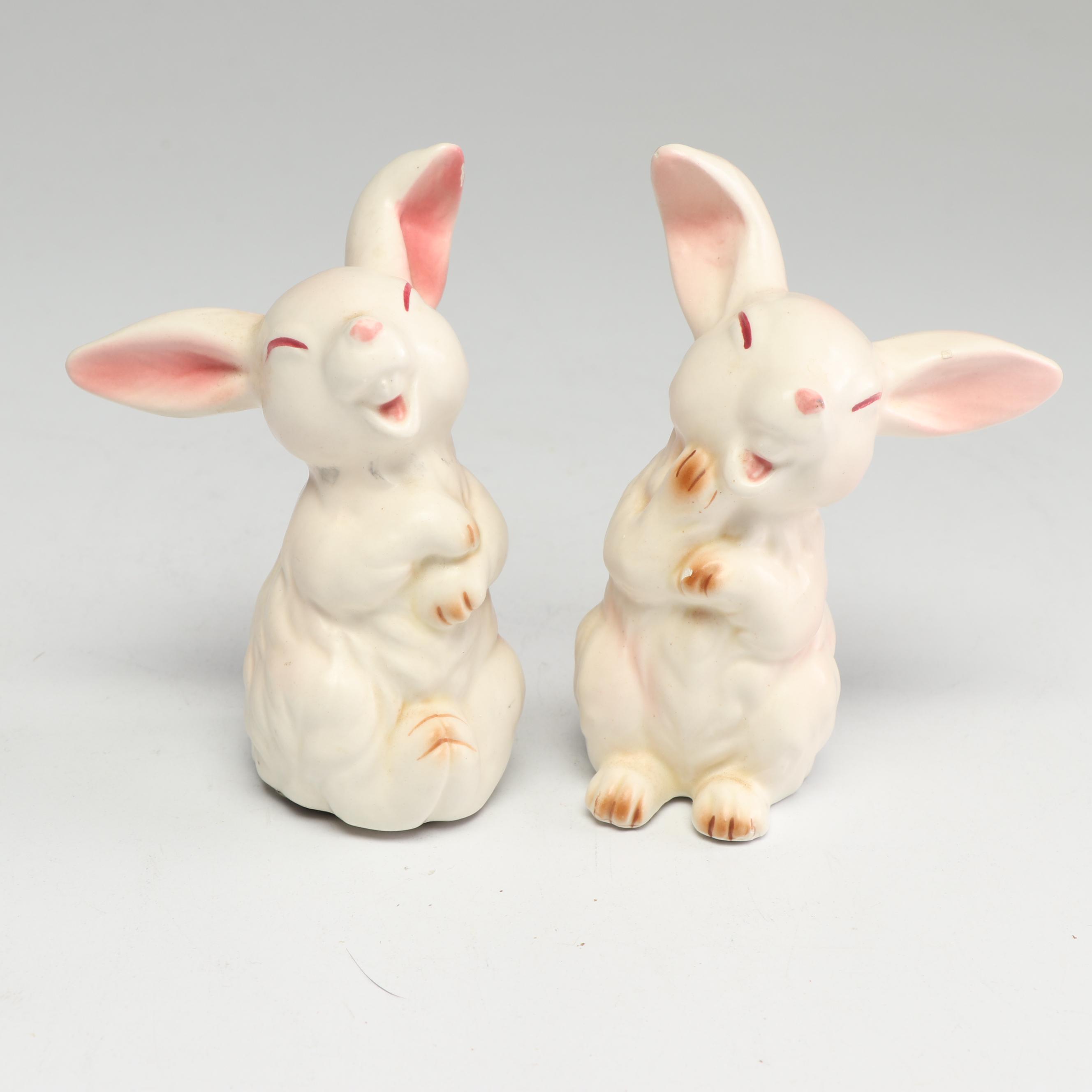 Lefton Ceramic Bunny Figurines