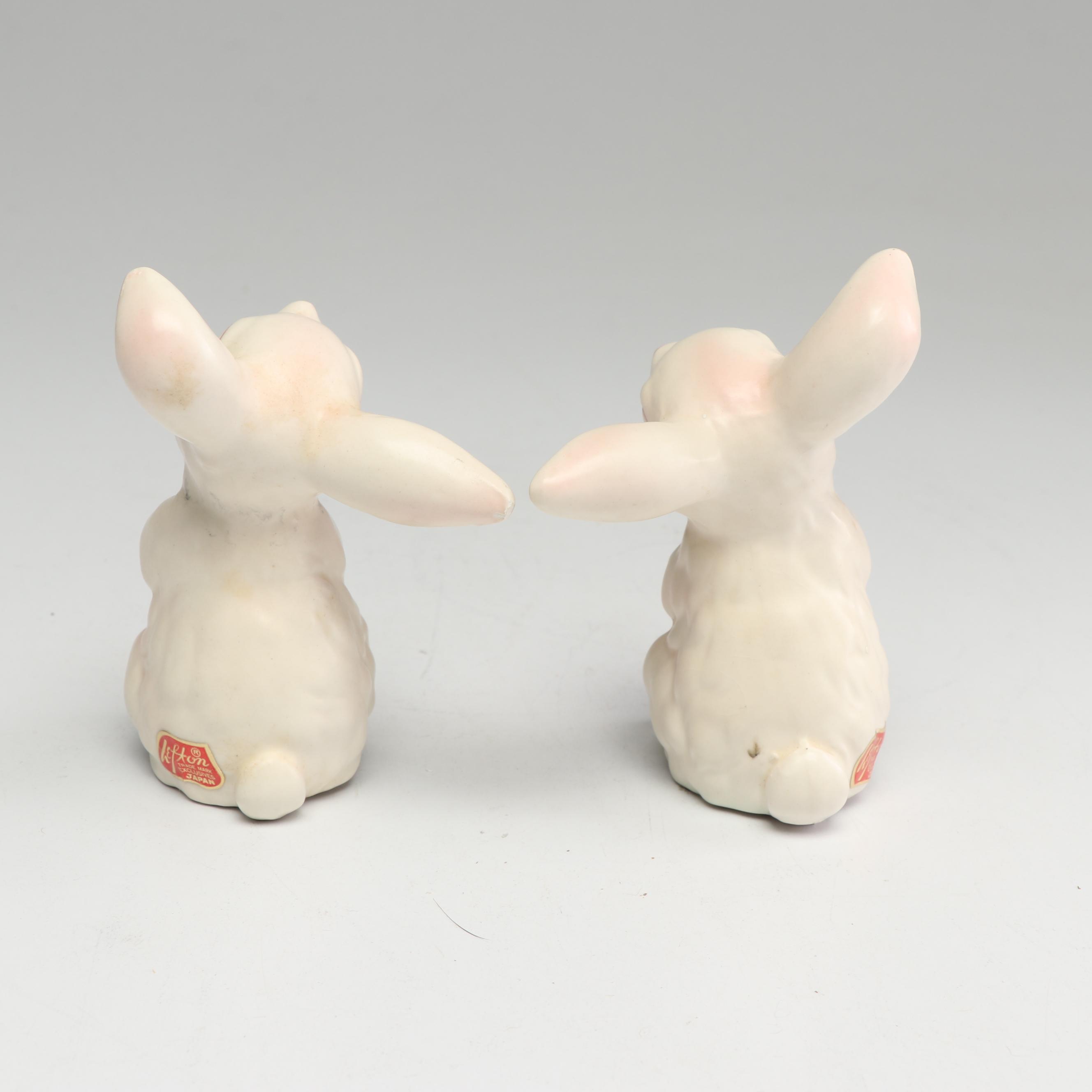 Lefton Ceramic Bunny Figurines
