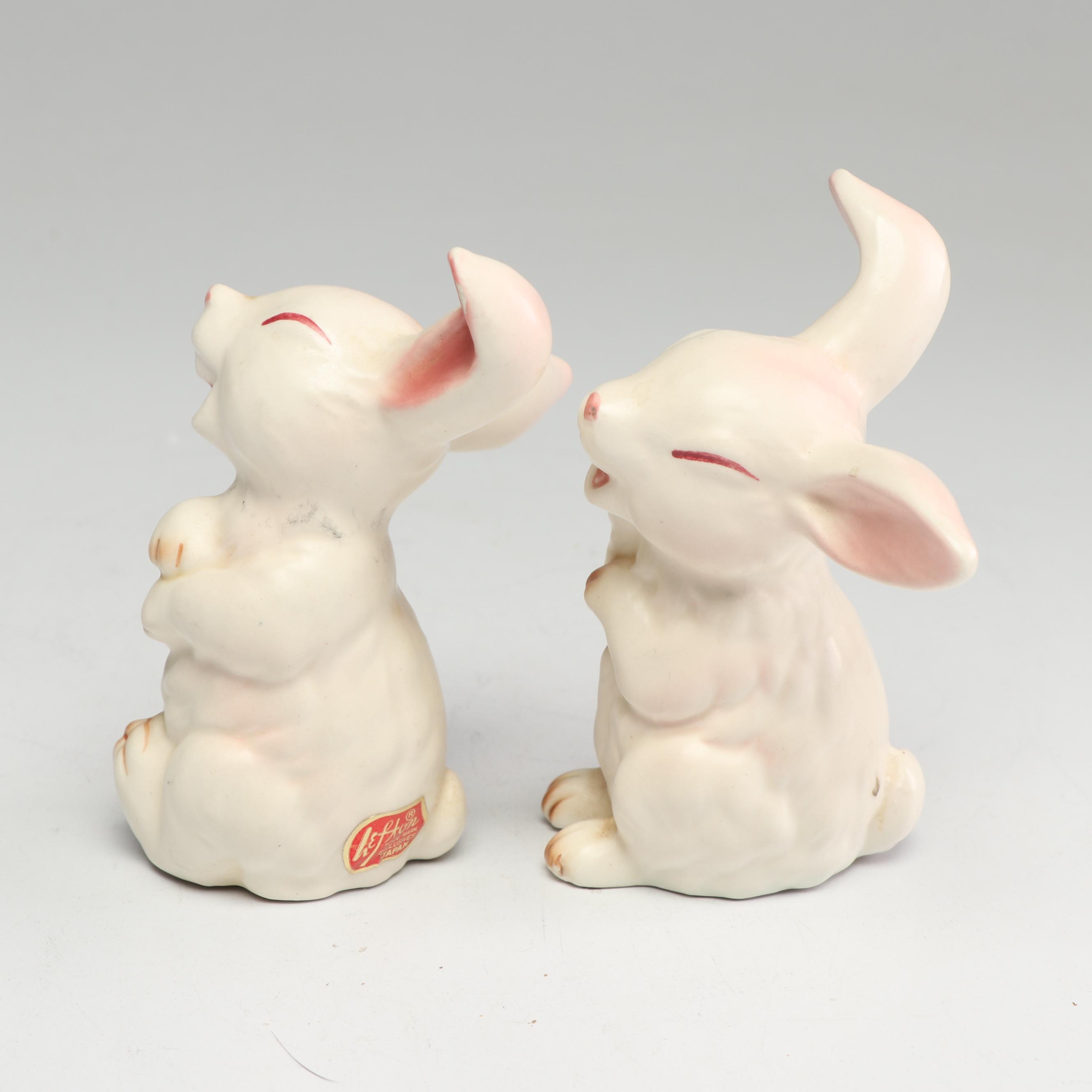 Lefton Ceramic Bunny Figurines