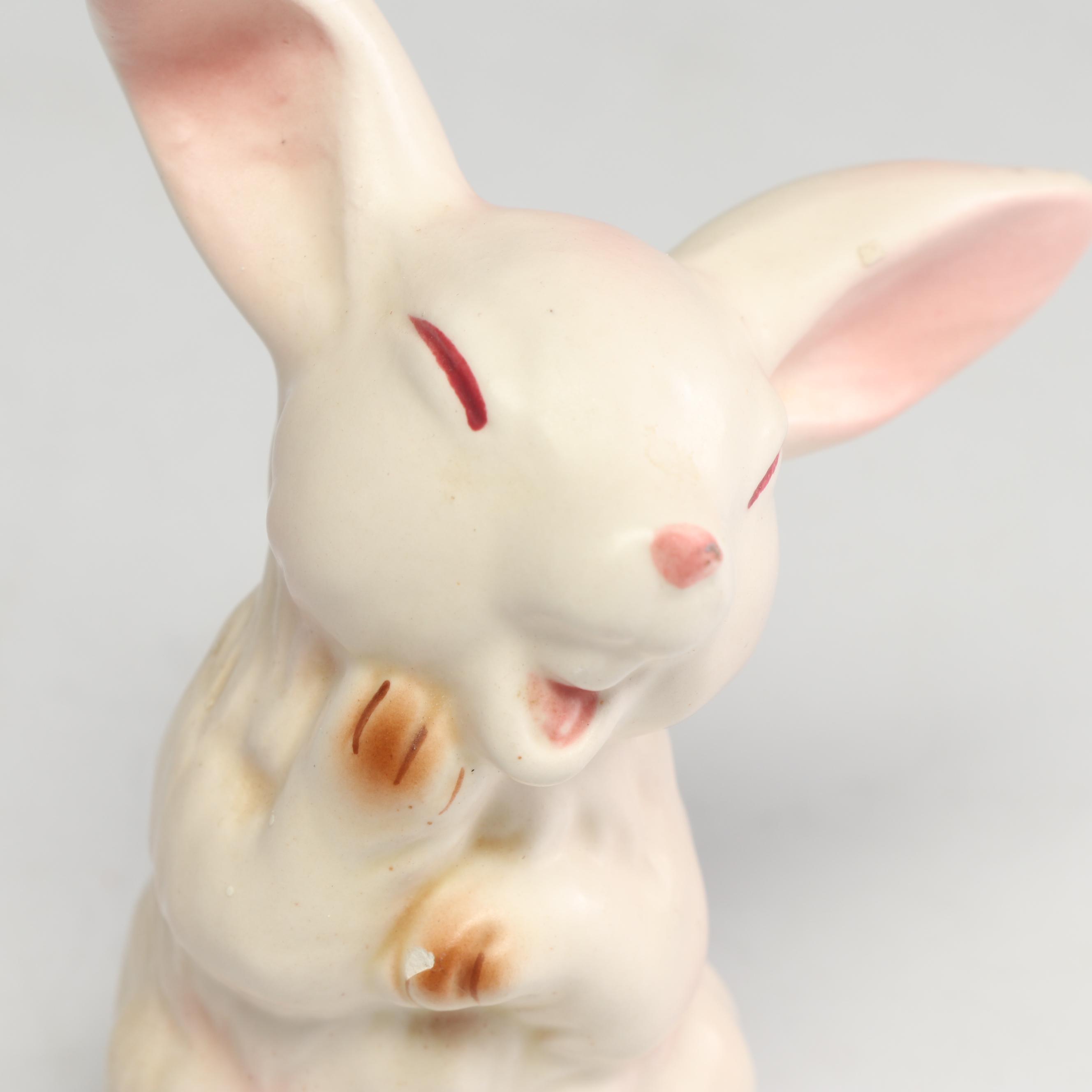 Lefton Ceramic Bunny Figurines
