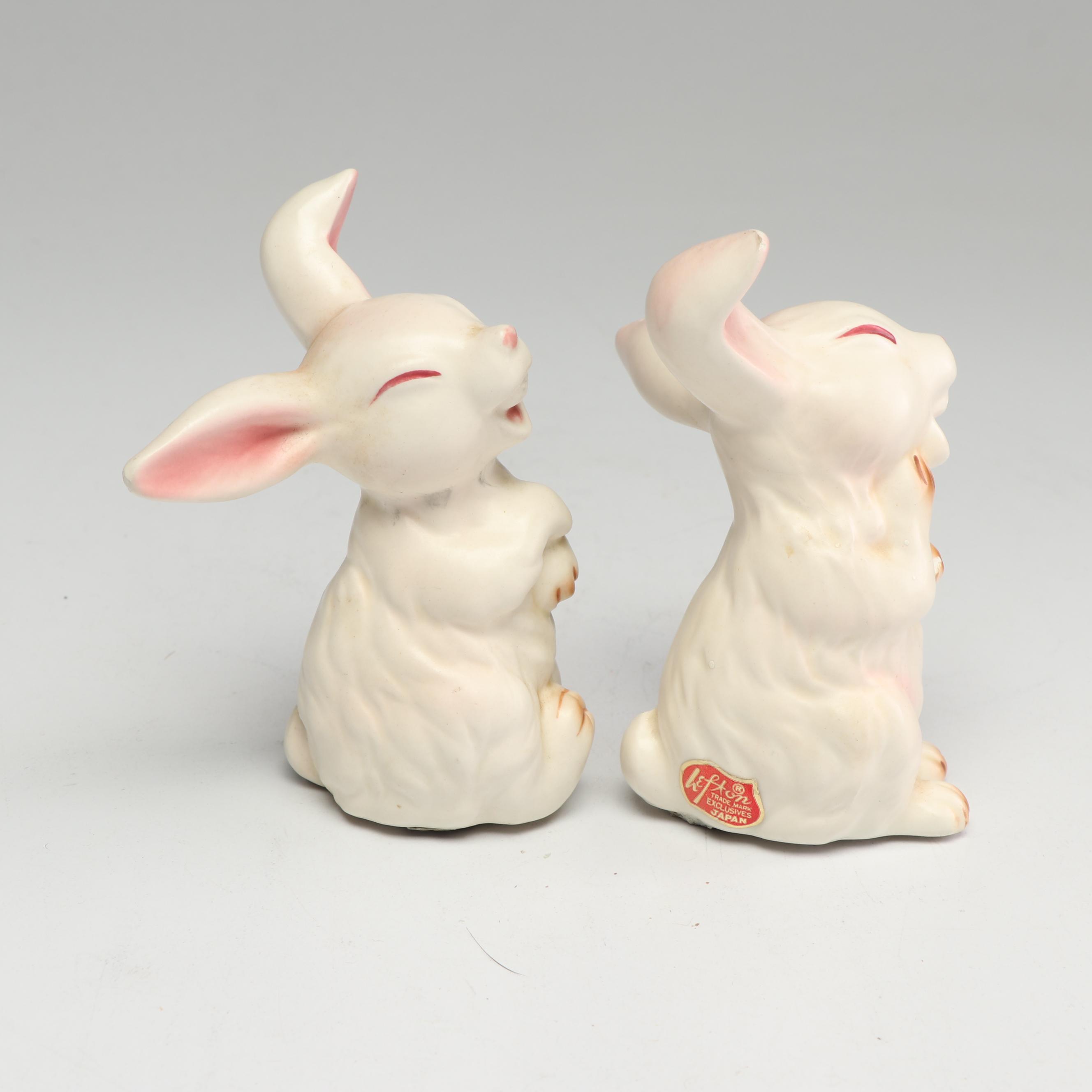 Lefton Ceramic Bunny Figurines