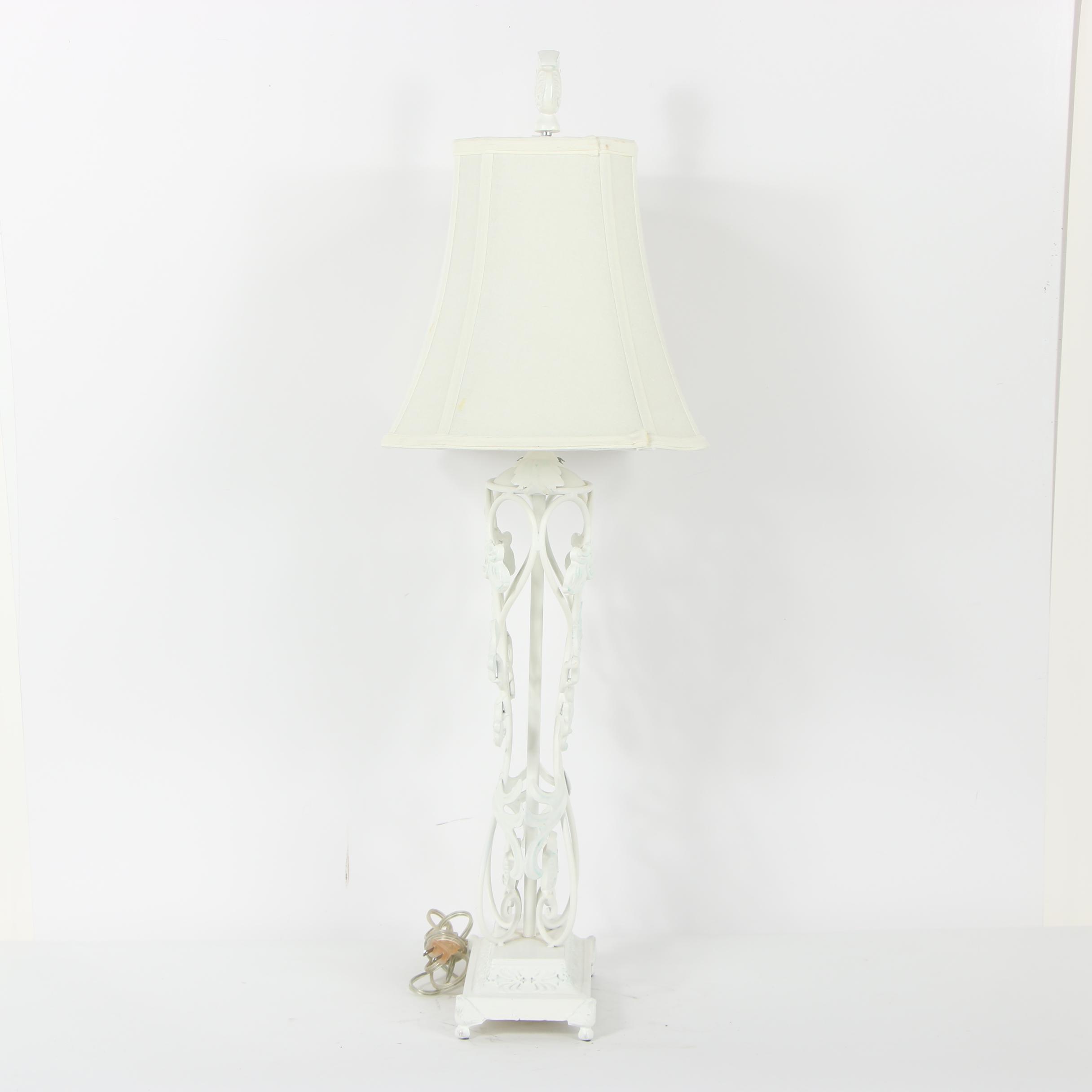 White Metal Table Lamp