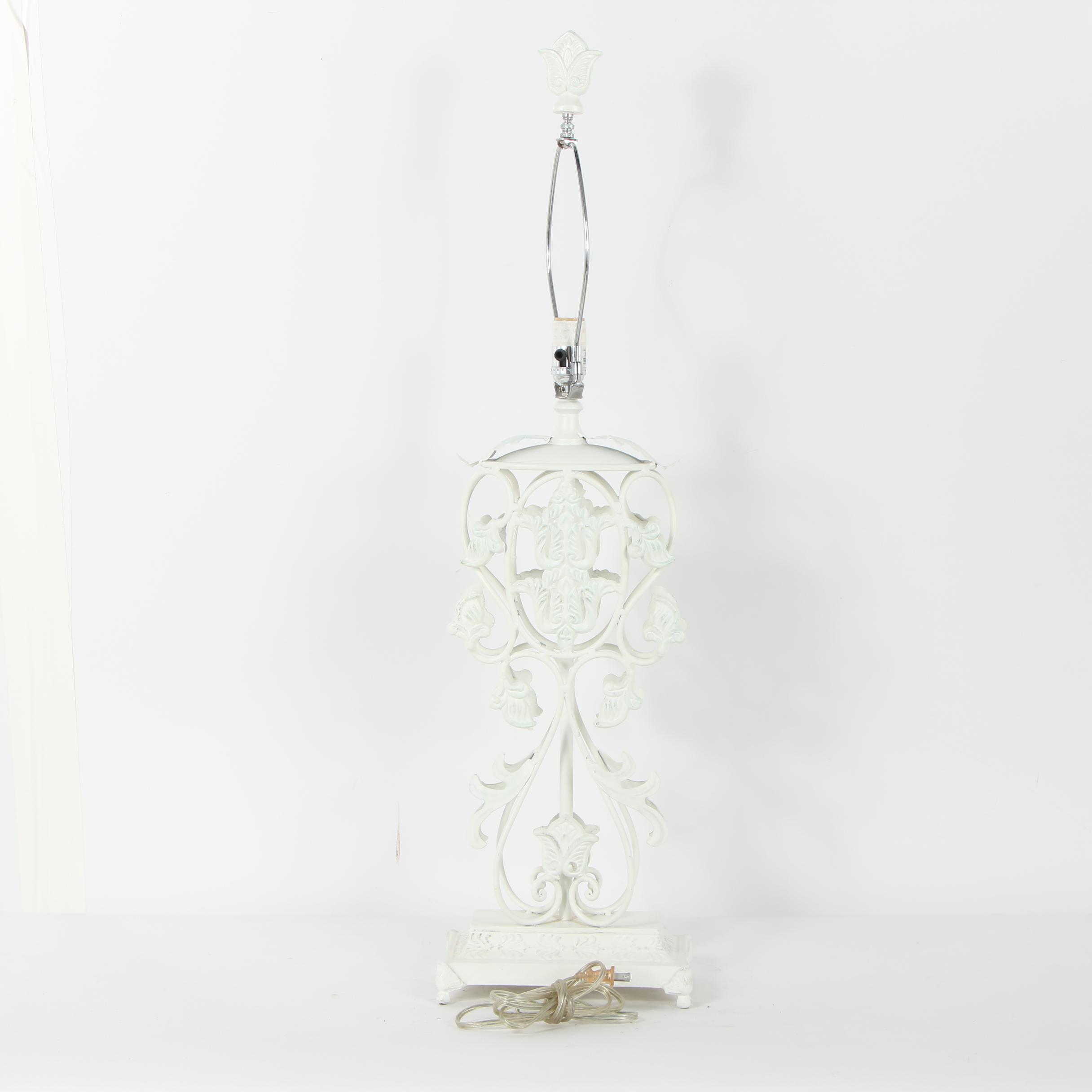 White Metal Table Lamp