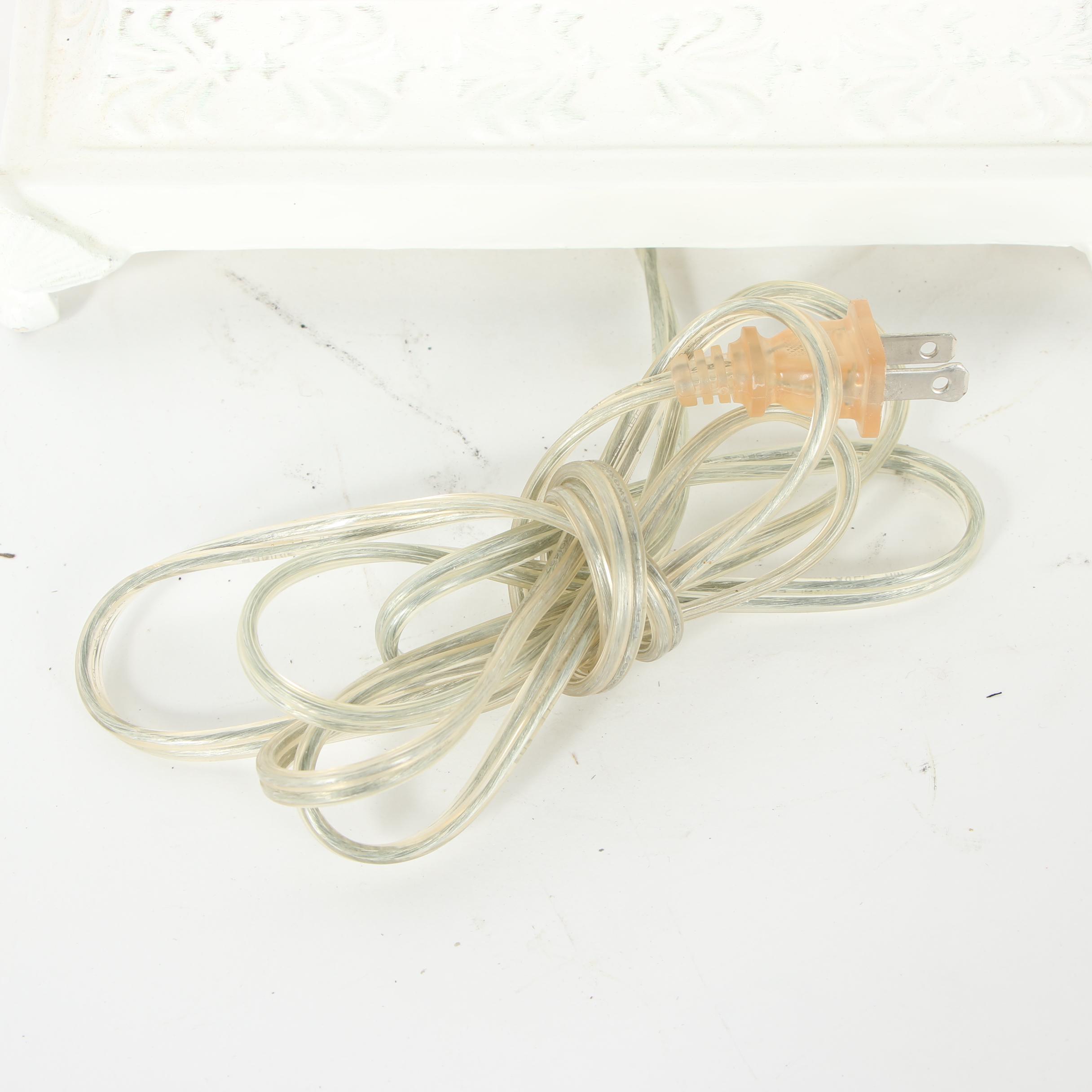 White Metal Table Lamp