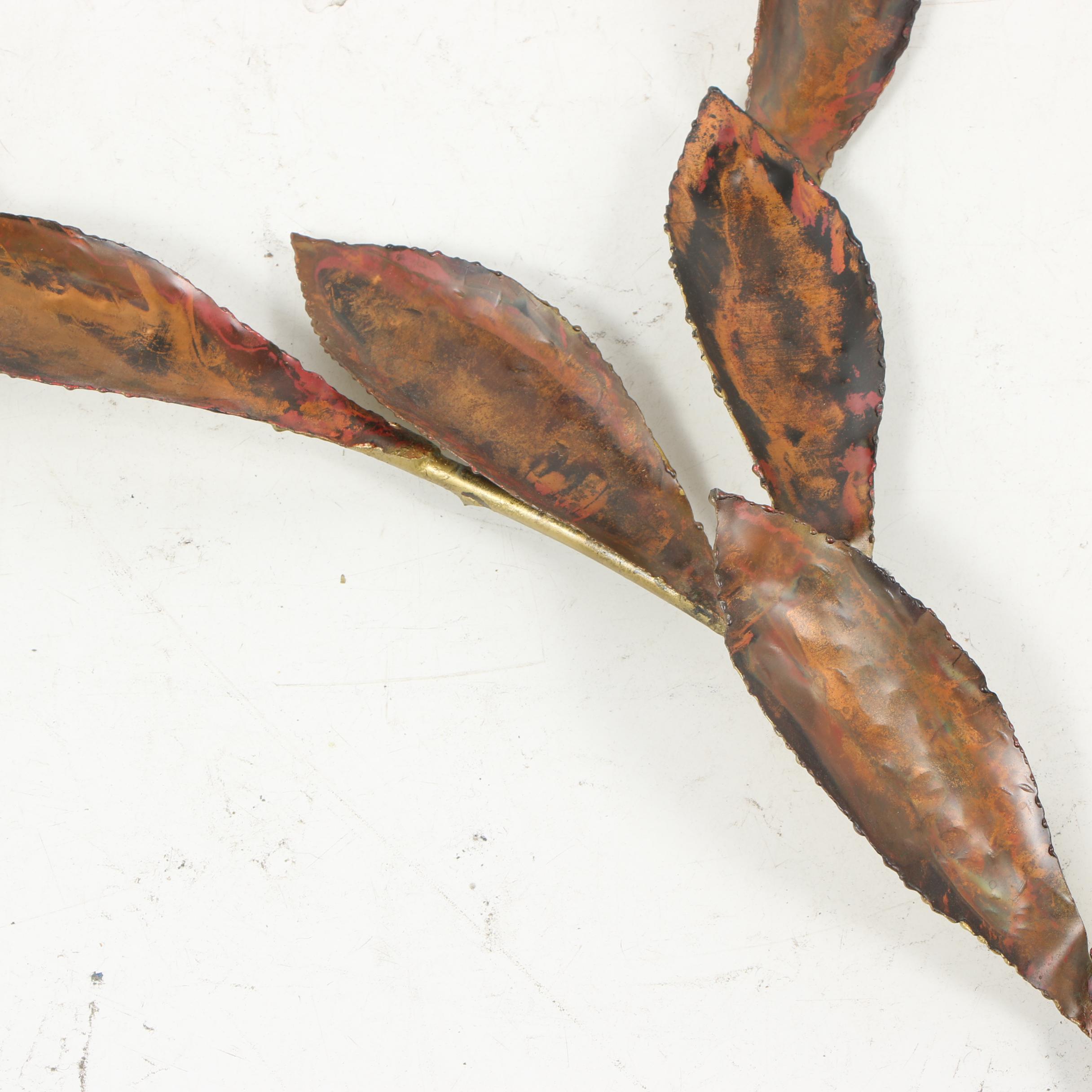 Torch Cut Metal Wall Sculpture, Vintage