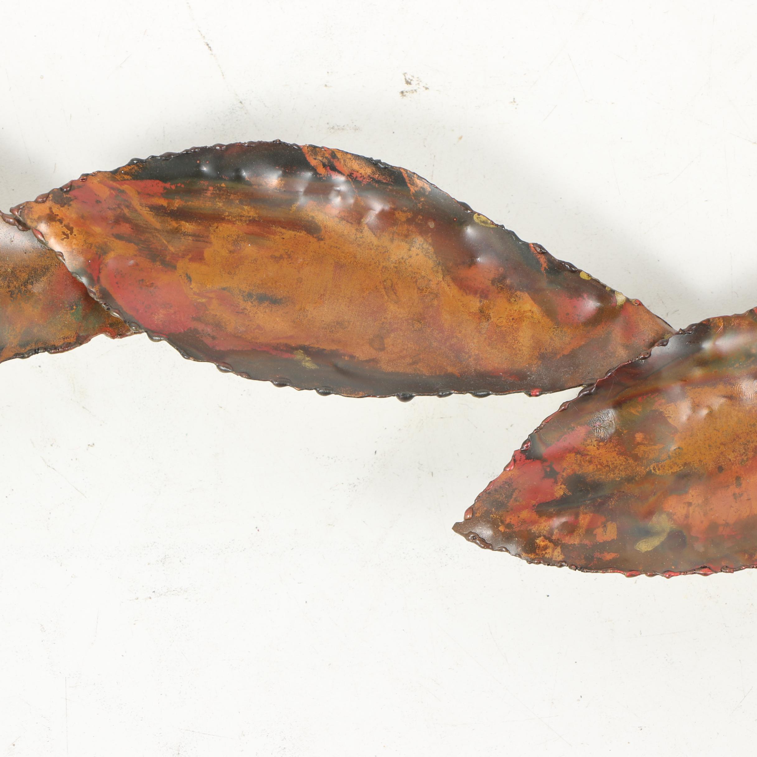 Torch Cut Metal Wall Sculpture, Vintage