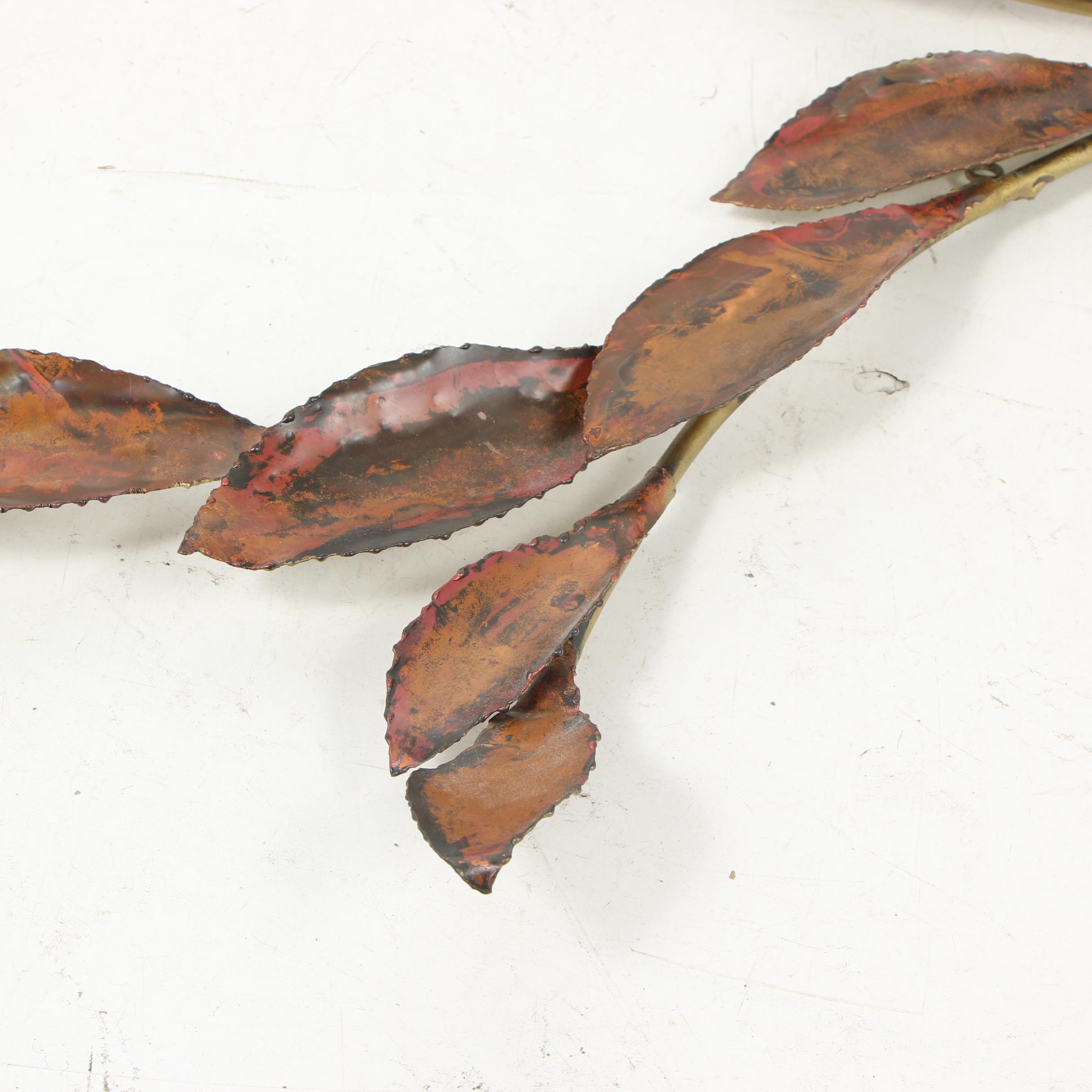 Torch Cut Metal Wall Sculpture, Vintage