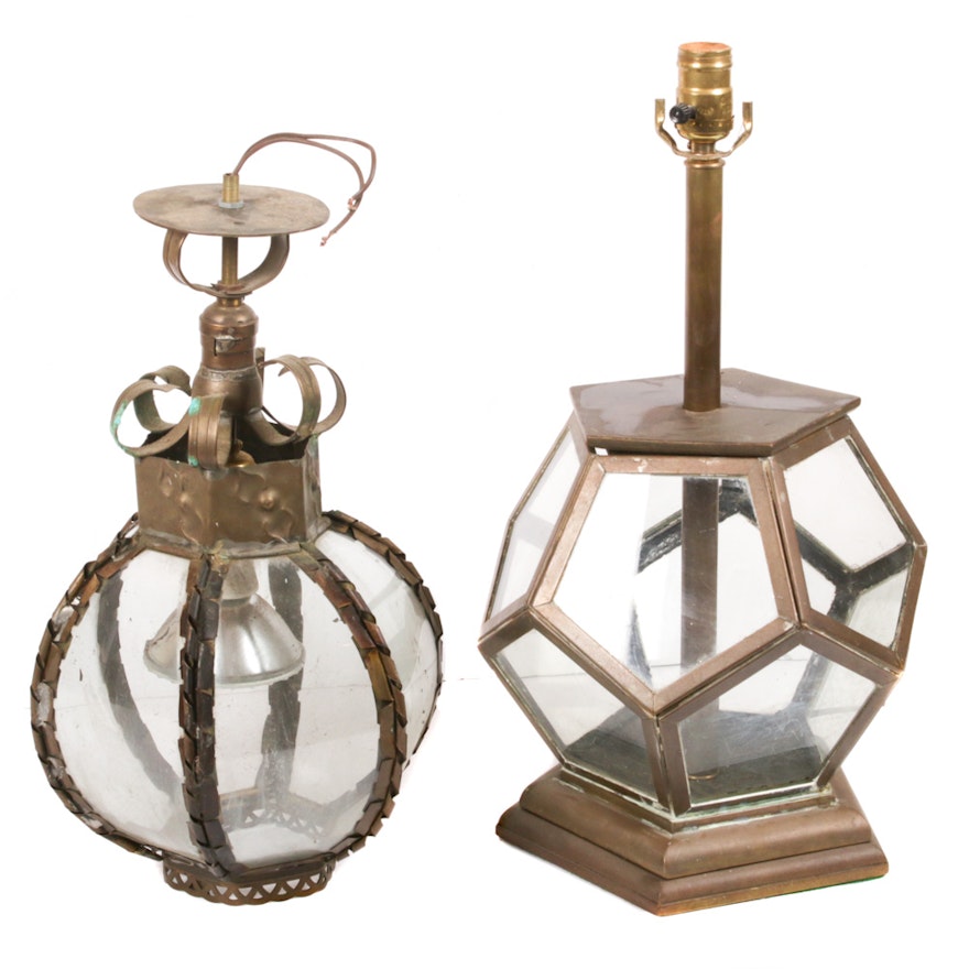 Vintage Table Lamp and Pendant Lamp