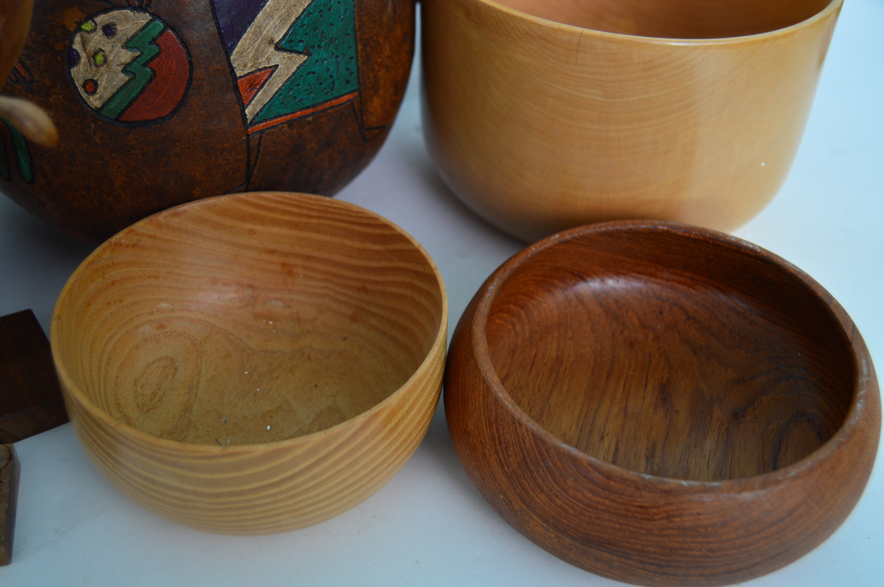 Wood Serveware and Sculptures with David C. Smith Bowls, Painted Gourd