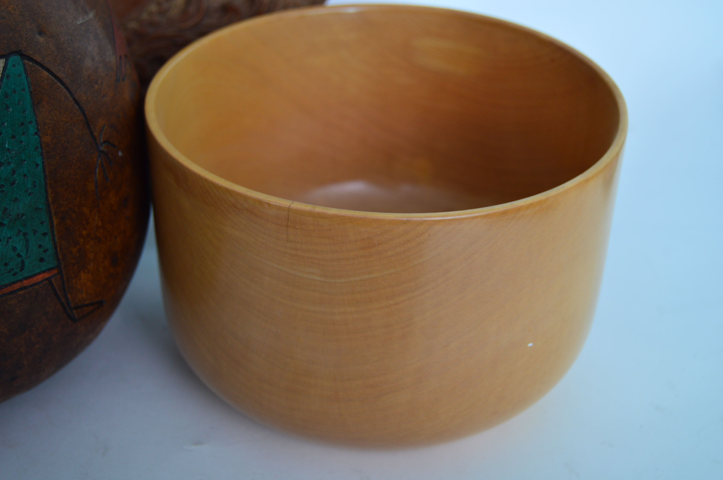 Wood Serveware and Sculptures with David C. Smith Bowls, Painted Gourd