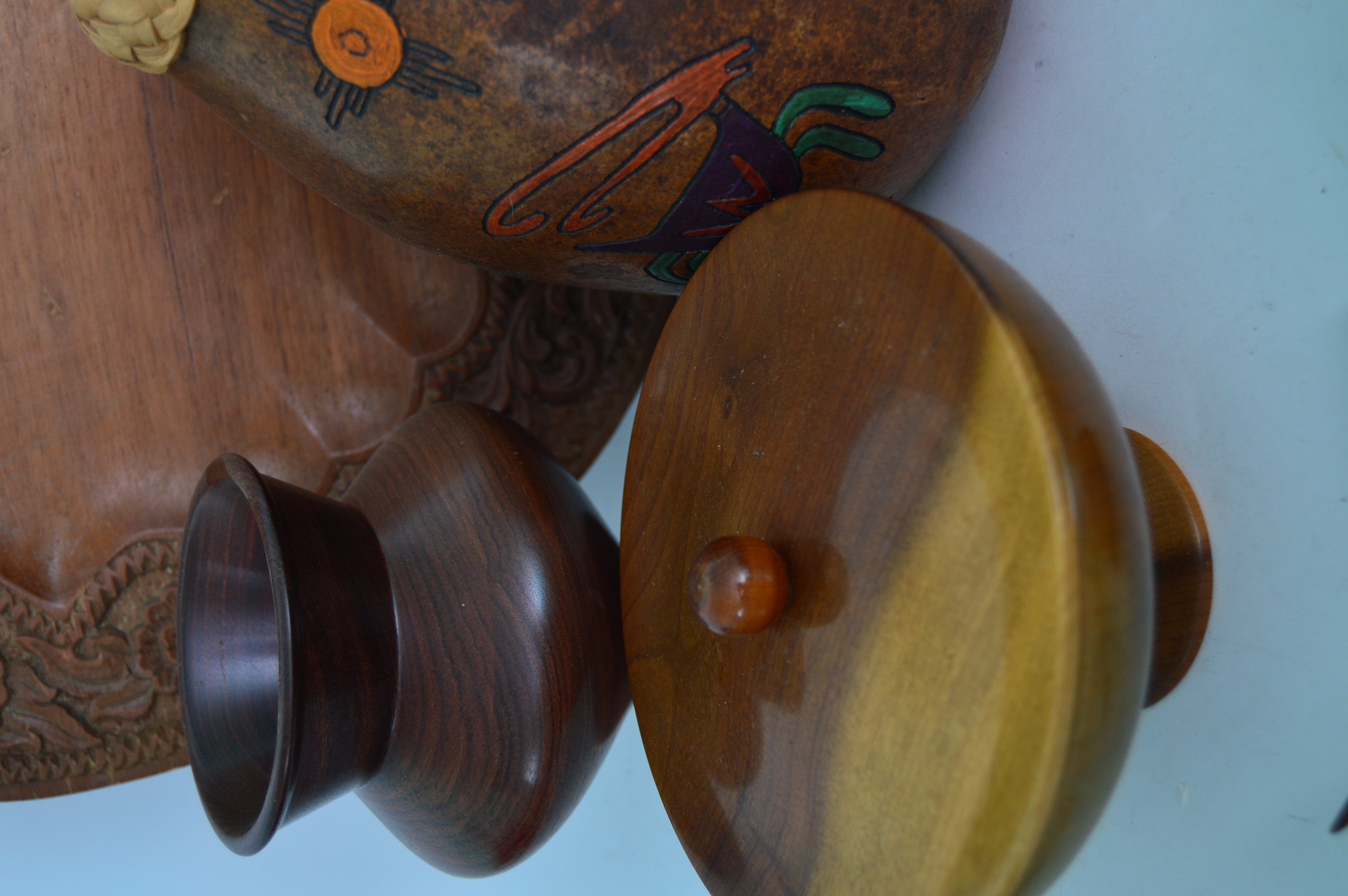 Wood Serveware and Sculptures with David C. Smith Bowls, Painted Gourd
